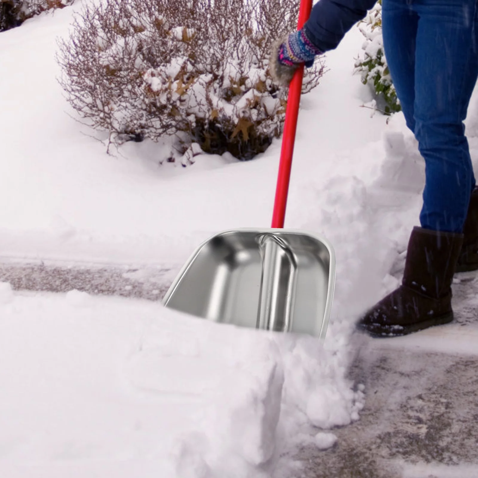 Gongxipen Stainless Steel Shovel Practical Snow Shovel Grain Shovel Snow Removal Tool