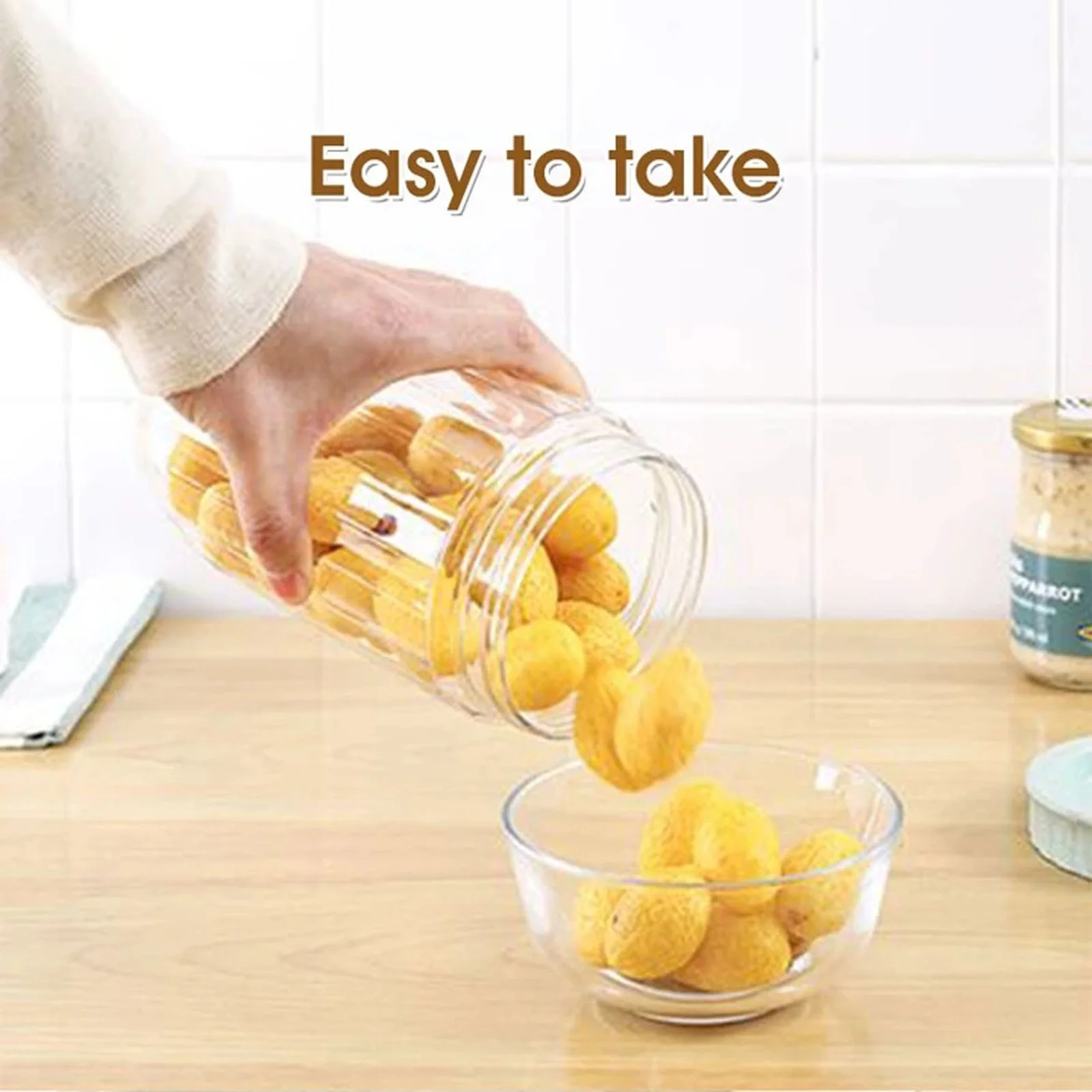 iju7gthy Carpet Rake and Groomer 4th of July Kitchen Grains Snacks Sealed Jar Transparent Housestorage Tank M