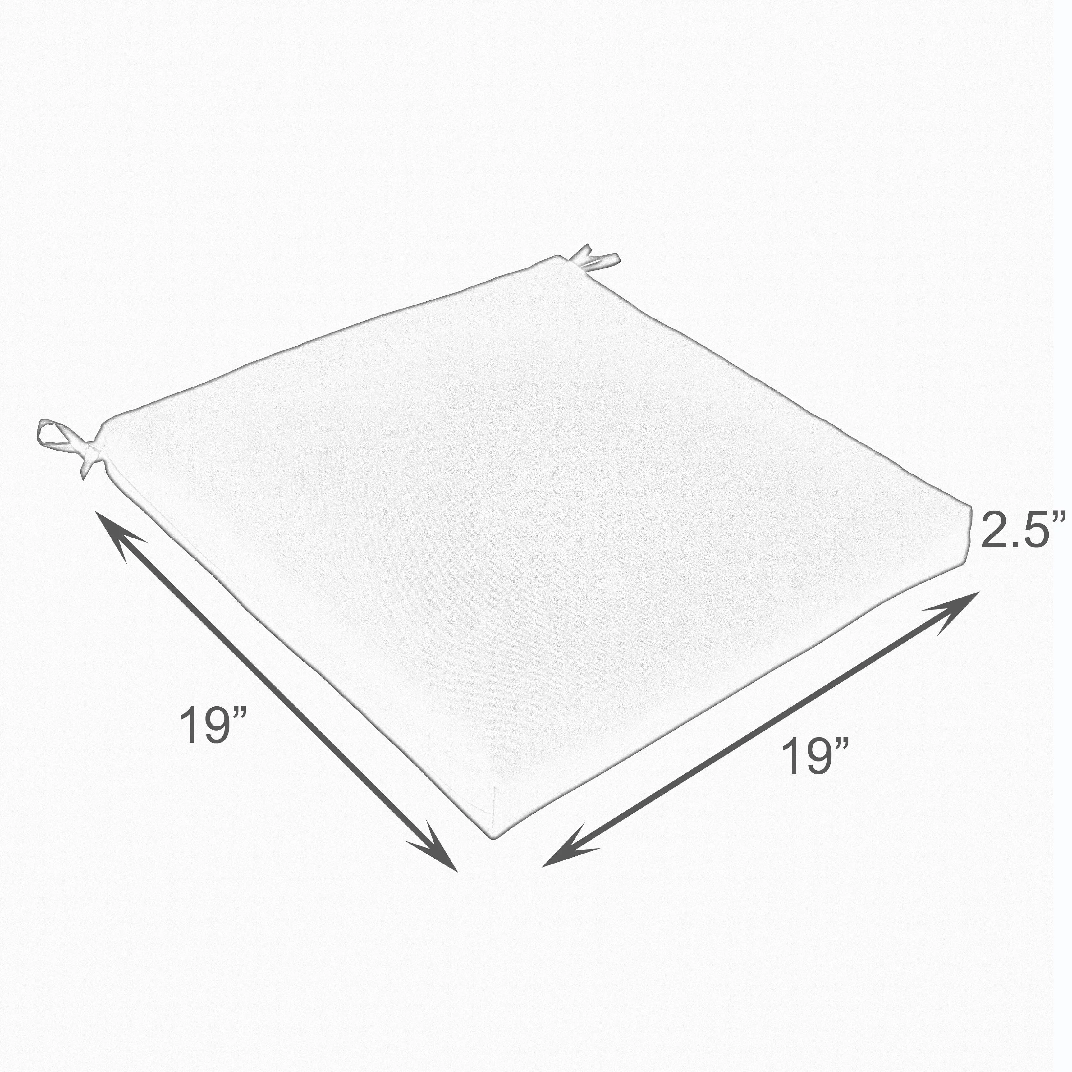 Sorra Home  Teal 19 x 2.5-inch Chair Cushion - Bristol (Set of 2)