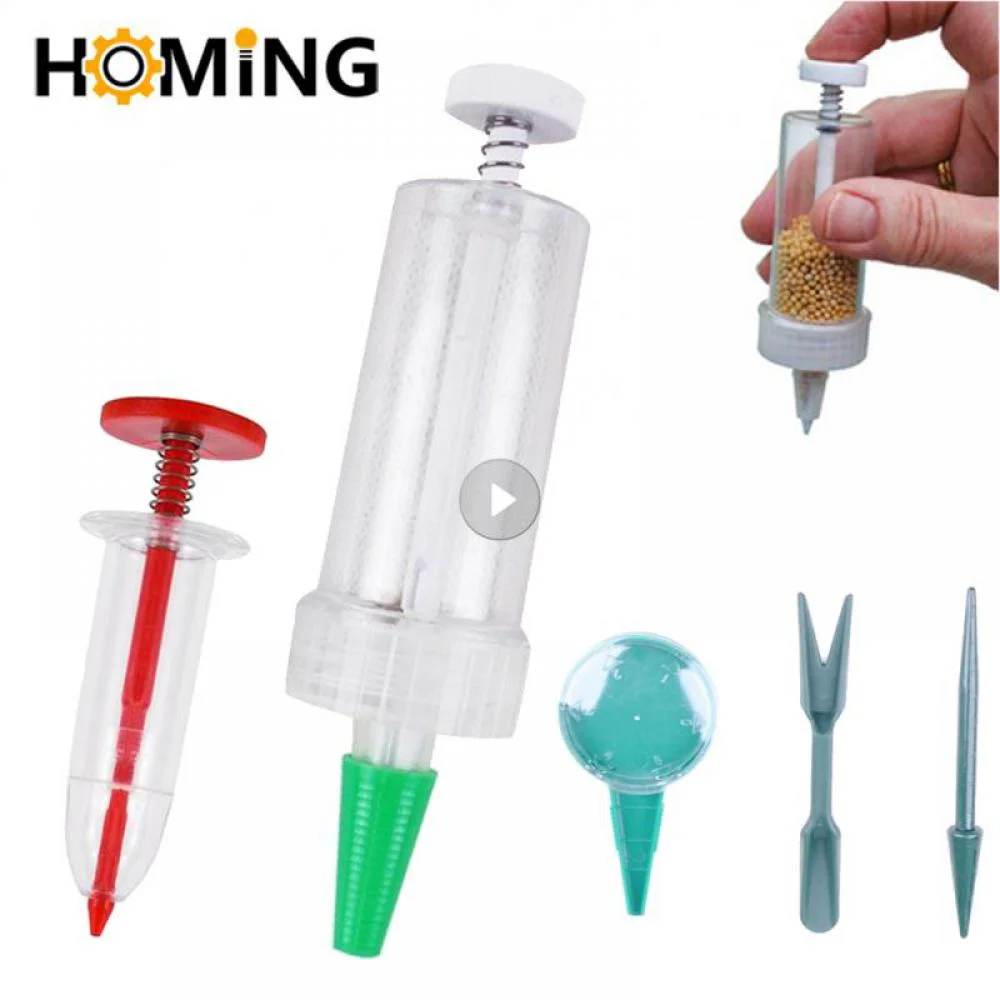 Gardening Tool Supplies Syringe Seeder Mini Sowing Seed Dispenser Garden Seed Sower Planter Manual Seeding Flower Pot Flower Bed
