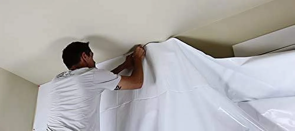 Black and White Panda Poly Film - Light Deprivation Greenhouse Cover 100% Blackout - Heavy Duty - UV Treated (25 ft x 40 ft)