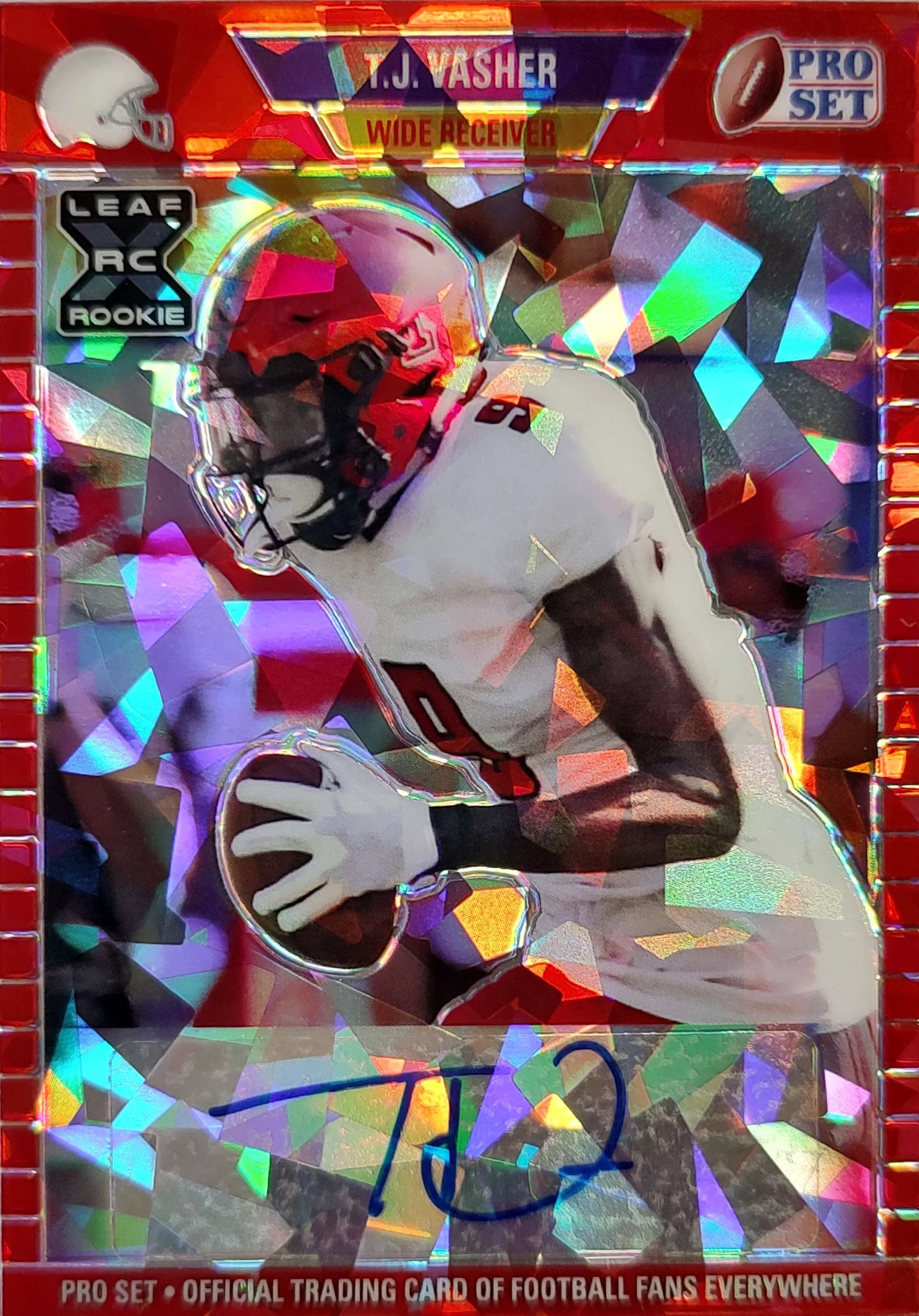 NFL 2021 Leaf Pro Set T.J. Vasher 17/50 Autographed Trading Card PA-TJV (Rookie)