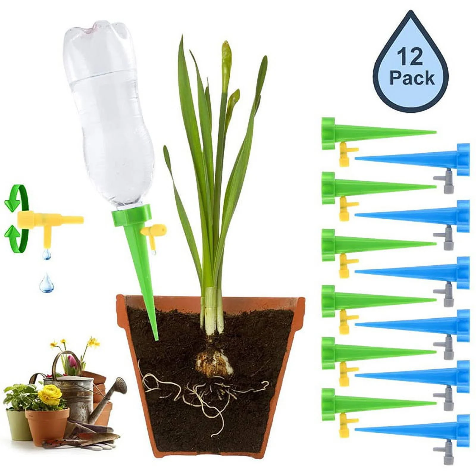 10pcs Plant Self Watering Devices Auto Drip Irrigation Watering Flower Device