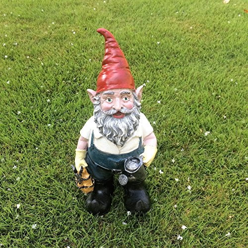 Gardener The Gnome Holding a Watering Can & Garden Tool Bag Home & Garden Figurine Statue 14