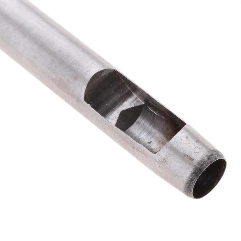 oshhnii 5xSteel Round Hollow Punch Hand Tools Hole Punching Leather Gasket 11mm 5 Pcs