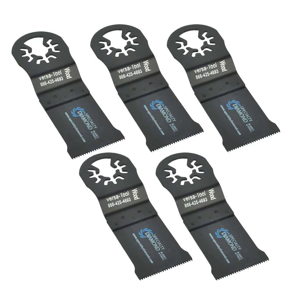 Versa Tool MB5A 35mm HCS Multi-Tool Saw Blades 5/Pk Fits Fein Multimaster, Dremel, Bosch, Craftsman, Ridgid Oscillating Tools