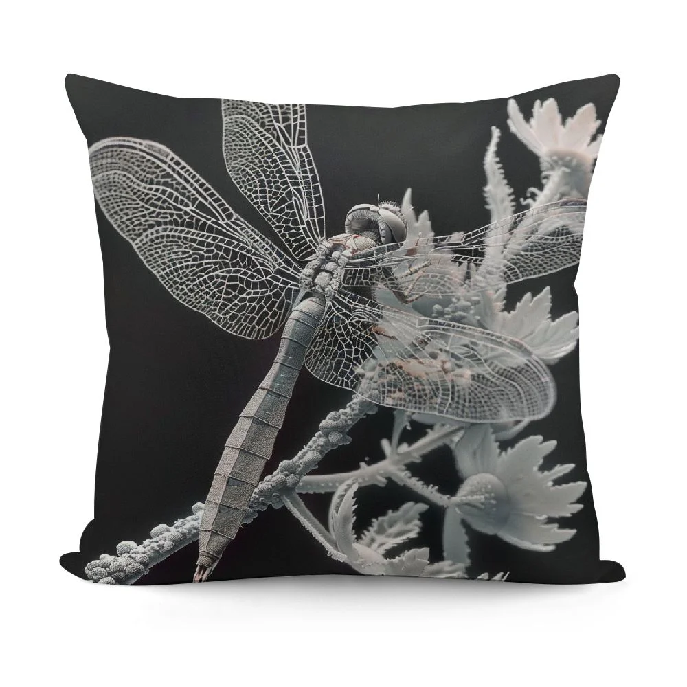 Vllo0ord Beautiful Silhouette，Printed Throw Pillow Cushion Covers Used for Sofa, Bed, Farmhouse, Chair, Dining, Patio, Outdoor, Black and White