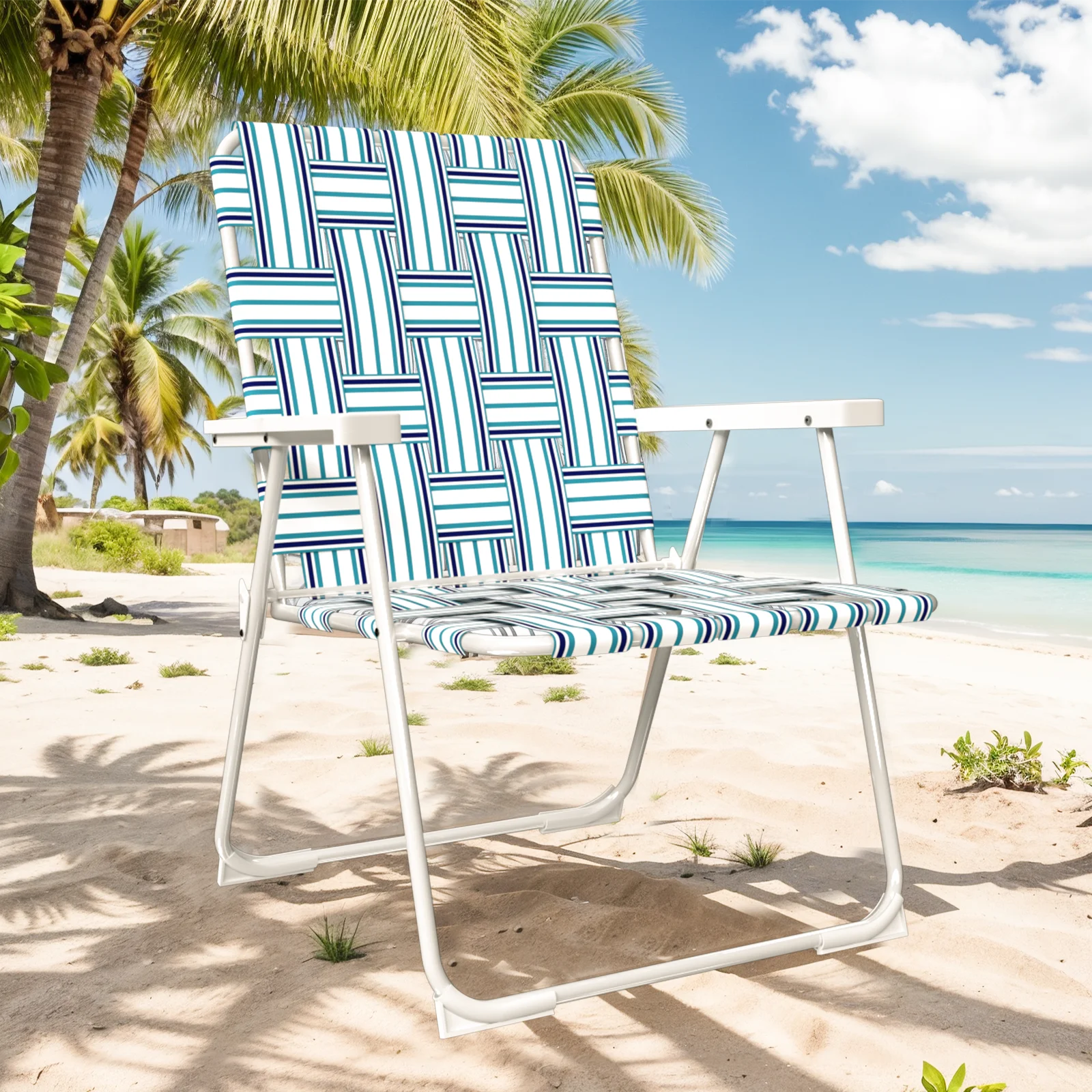 Gaildon Folding Outdoor Beach Chair,Portable Lawn Chair for Yard,Garden.(1 piece)