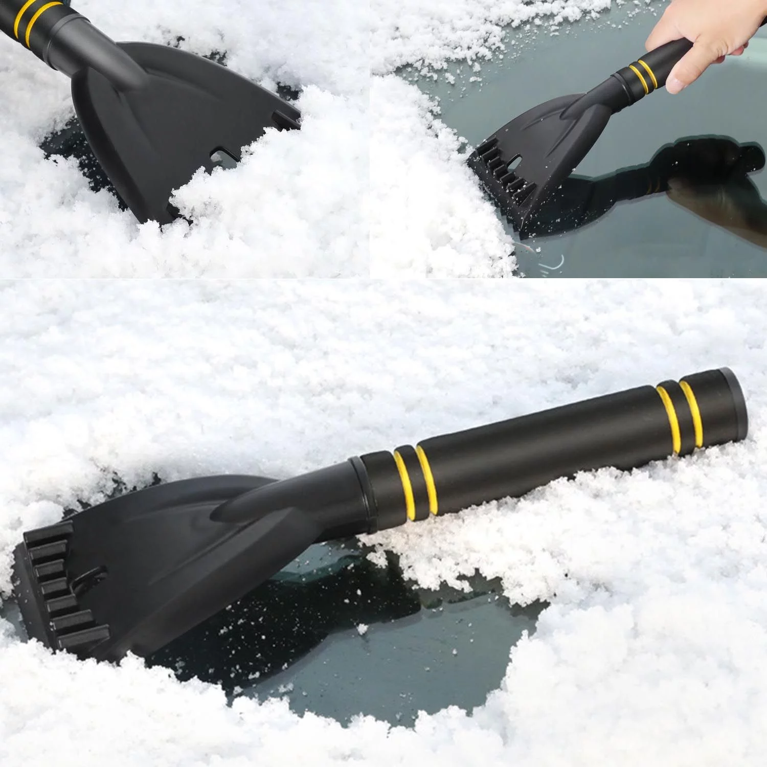Winter Sweeper Auto Defrosting Snow Shovel Window Cleaning Tool Ice Scraper Deicing Brush