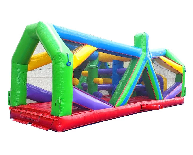 TentandTable 30' Commercial Inflatable Obstacle Course, Retro Radical Run Extreme #1