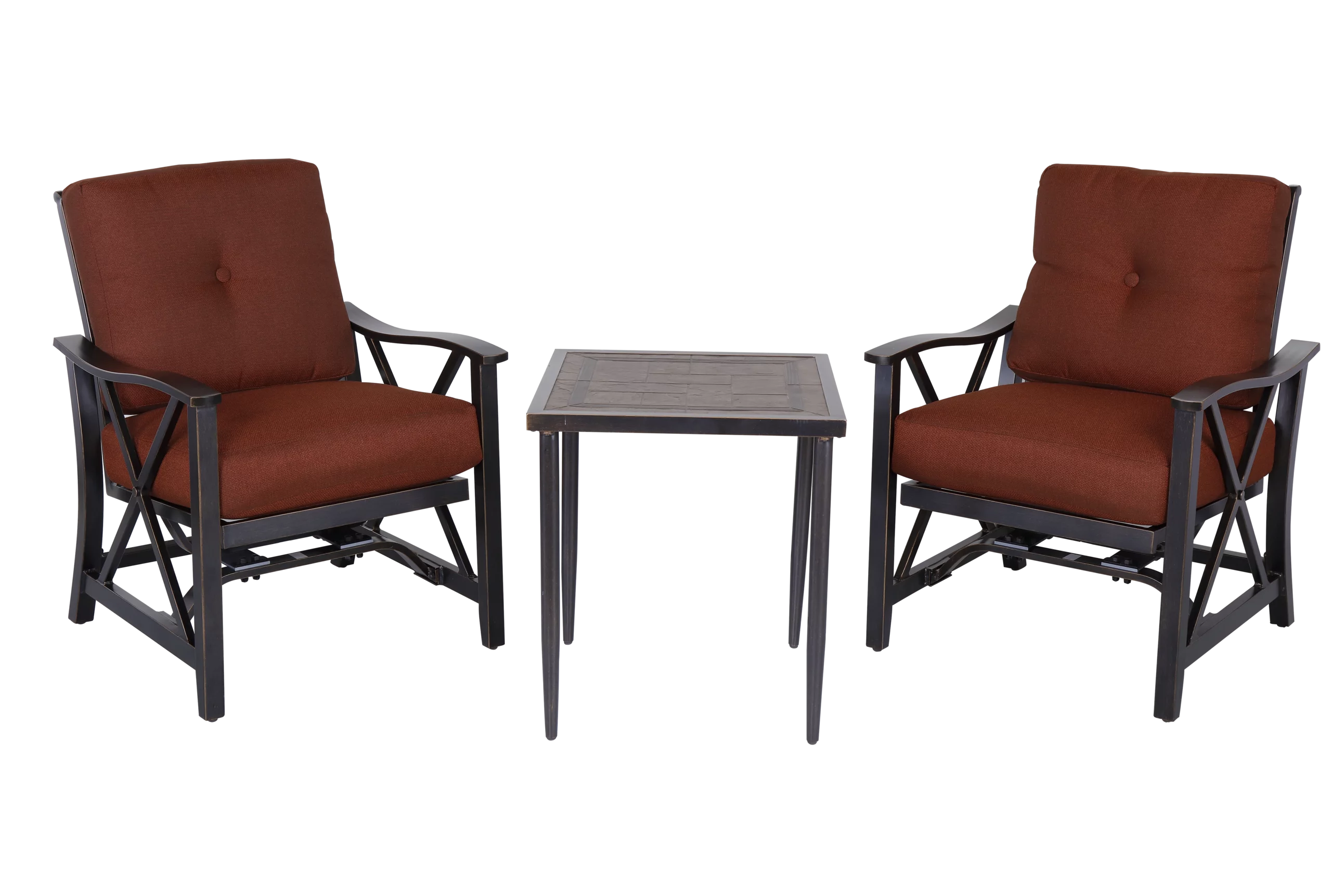 Claire and Barry ROSSO Collection Patio Dining Set (2 chairs + 1 bistro table)