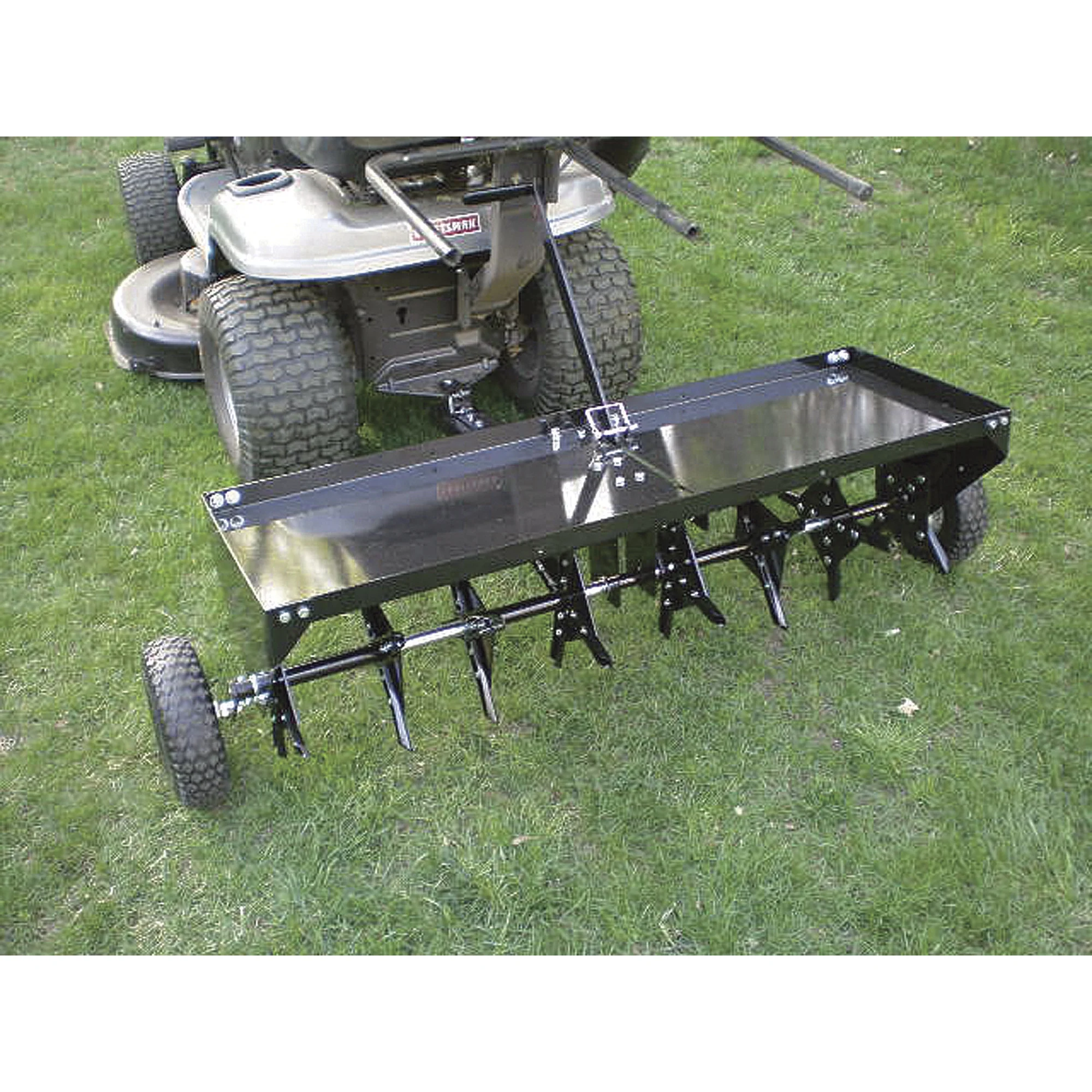Strongway Tow-Behind Plug Lawn Aerator, 48in.W, 32 Coring Plugs