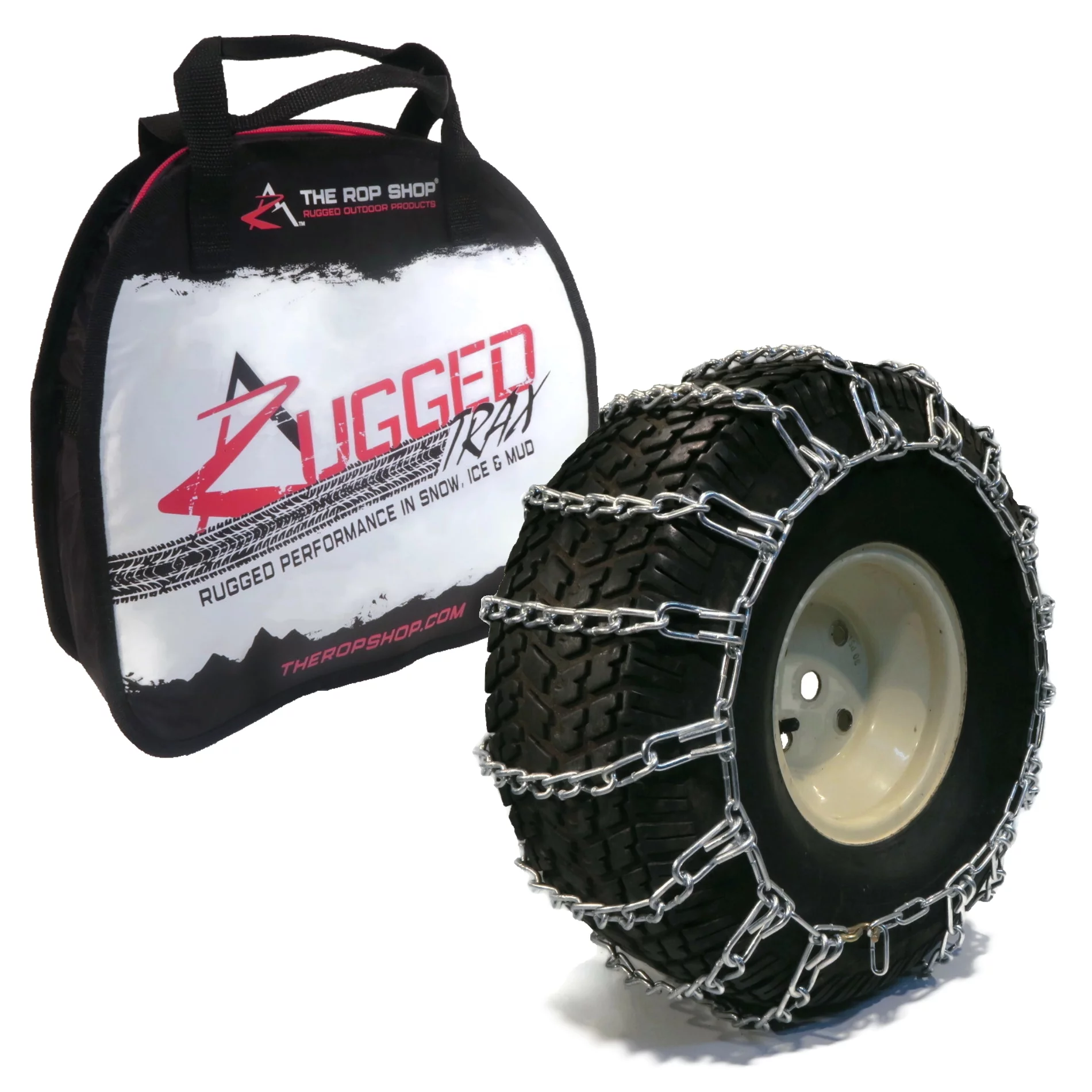The ROP Shop | Pair of 2 Link Tire Chains 29x12x15 for Sears Craftsman Snow Blower, Lawn Mower
