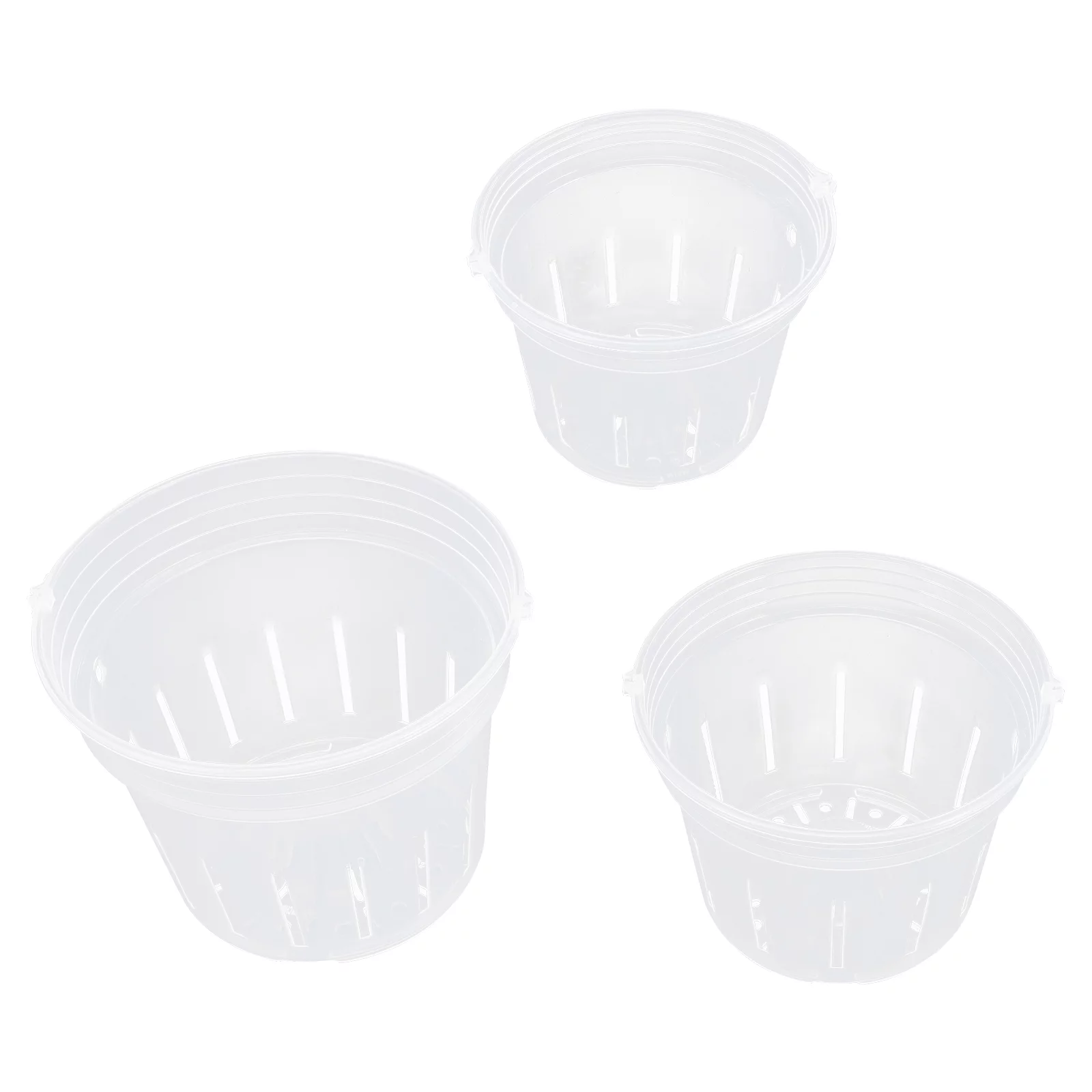 9pcs Clear Plastic Orchid Pot Indoor Clear Orchid Pots Orchid Flower Pots with Holes
