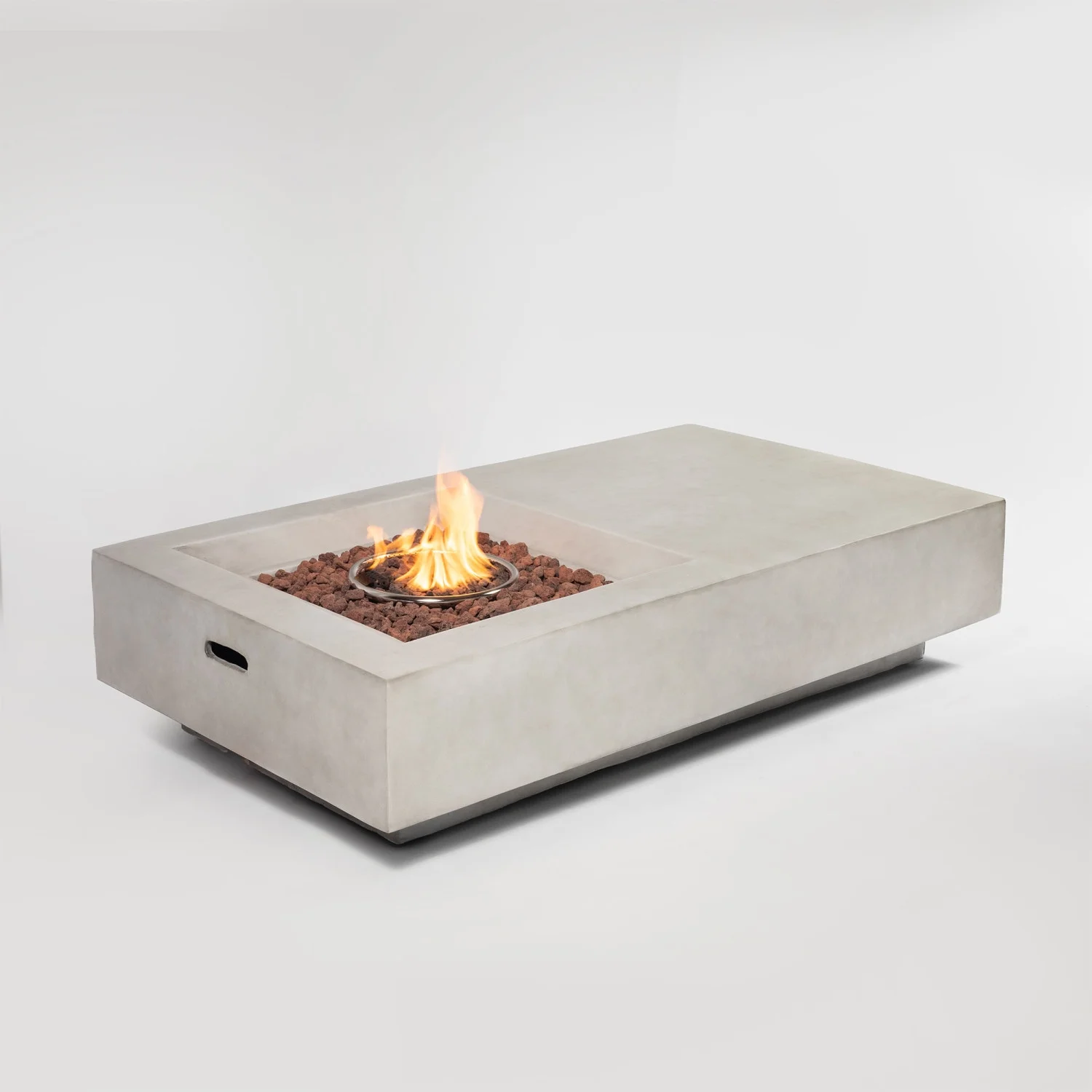 Add Style and Comfort to Your Outdoor Area with a Modern and Durable 60-inch Concrete Fire Pit Table - Enhance Your Space with a Stunning Addition for a Cozy Atmosphere