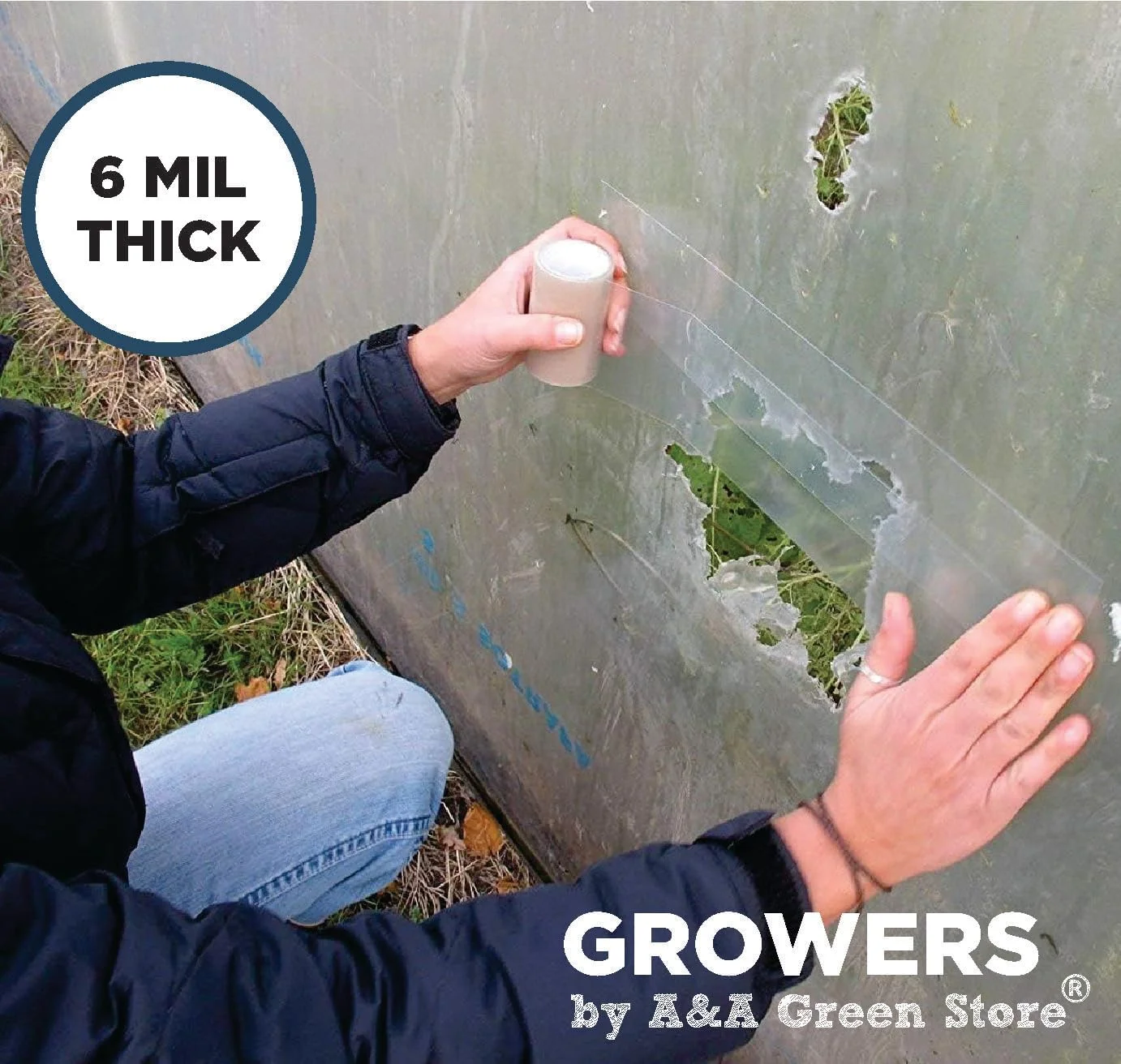 Growers 6 inch x 108 feet Greenhouse Plastic Solution Poly Repair Tape, 1 Each - Made in USA