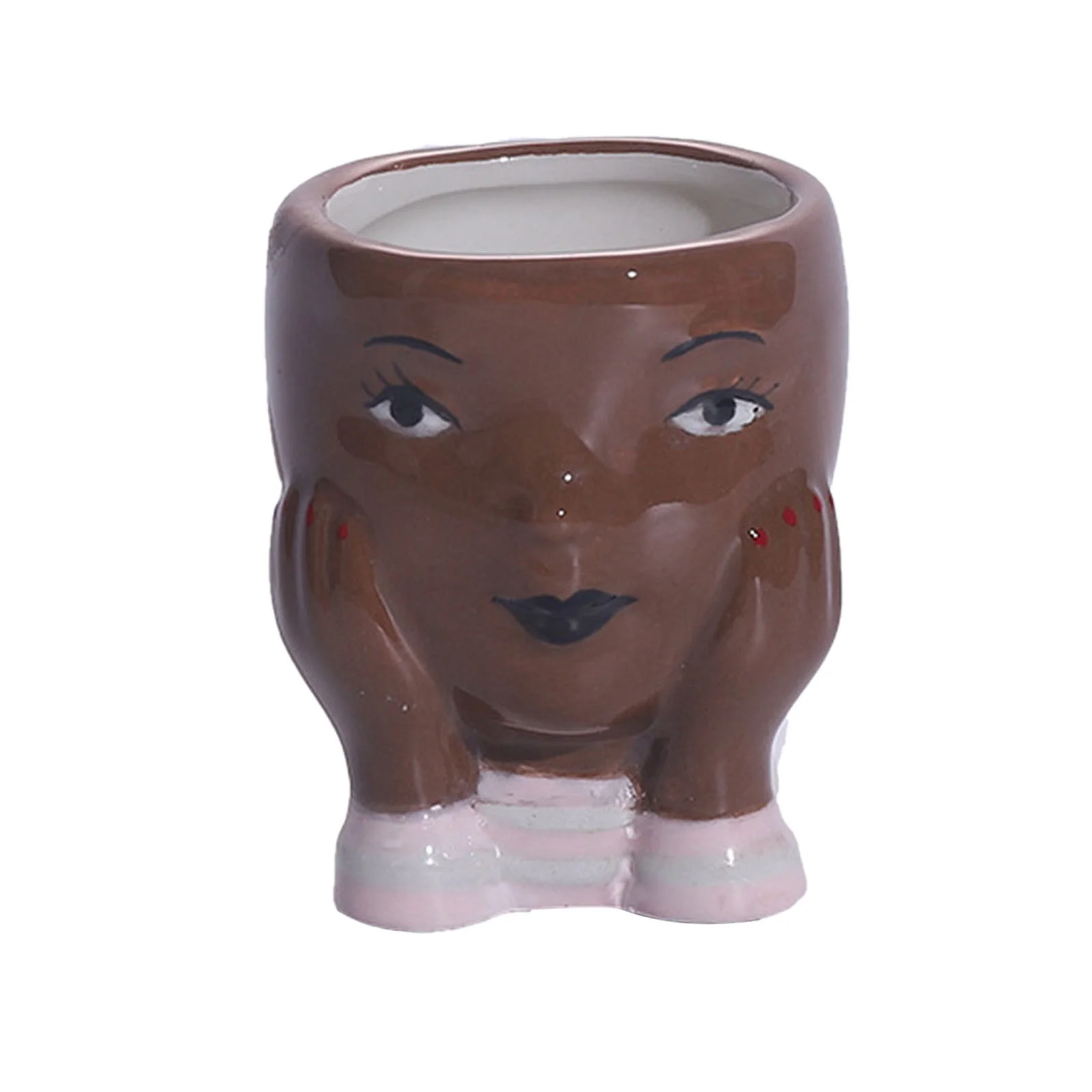 LLQkigsxse Large Garden Girls Face Head Flower Planter Succulent Pot Flowerpot Figure Garden Decor 1Girl Birthday Gifts