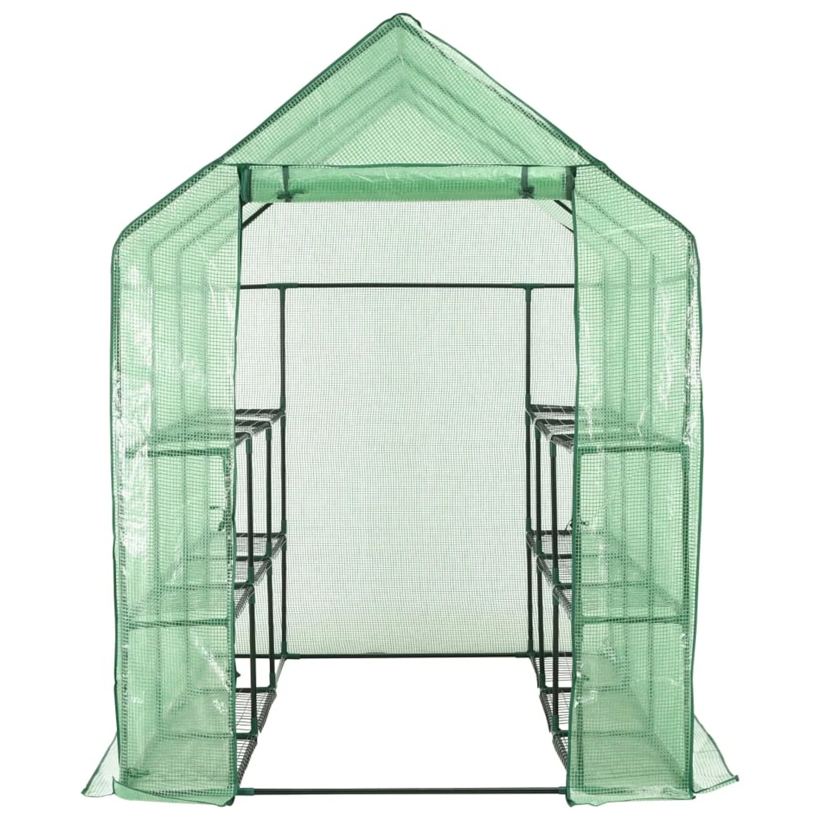 Dcenta Walk-in Greenhouse with 12 Shelves Steel 56.3
