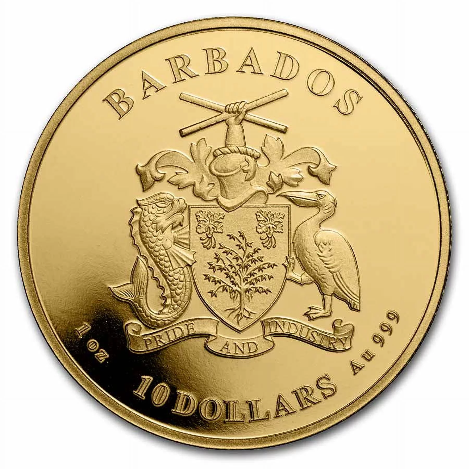 2023 Barbados 1 oz Gold Caribbean Green Monkey BU