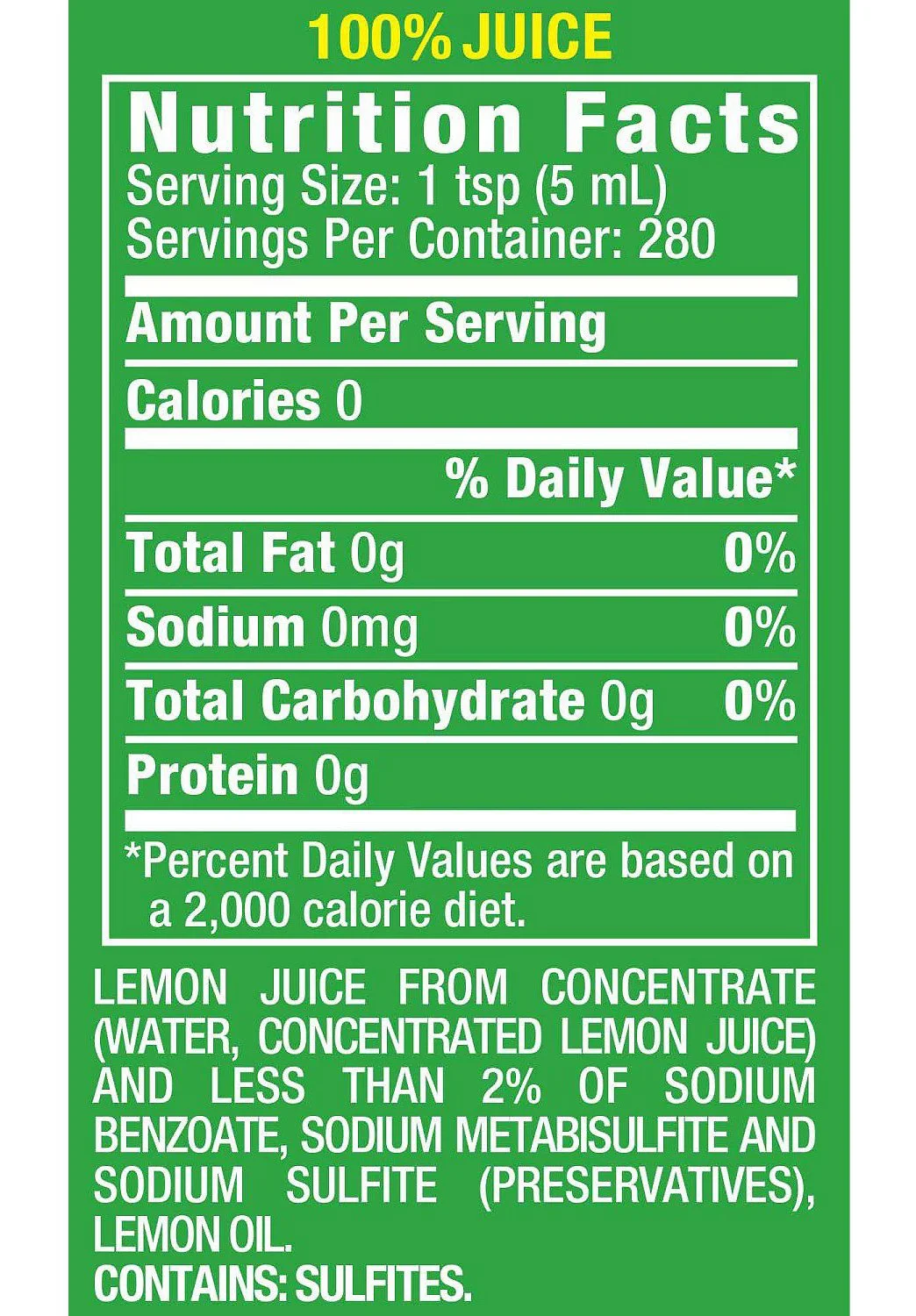 100% Lemon Juice - 2/48 oz. btls. Pack of 2