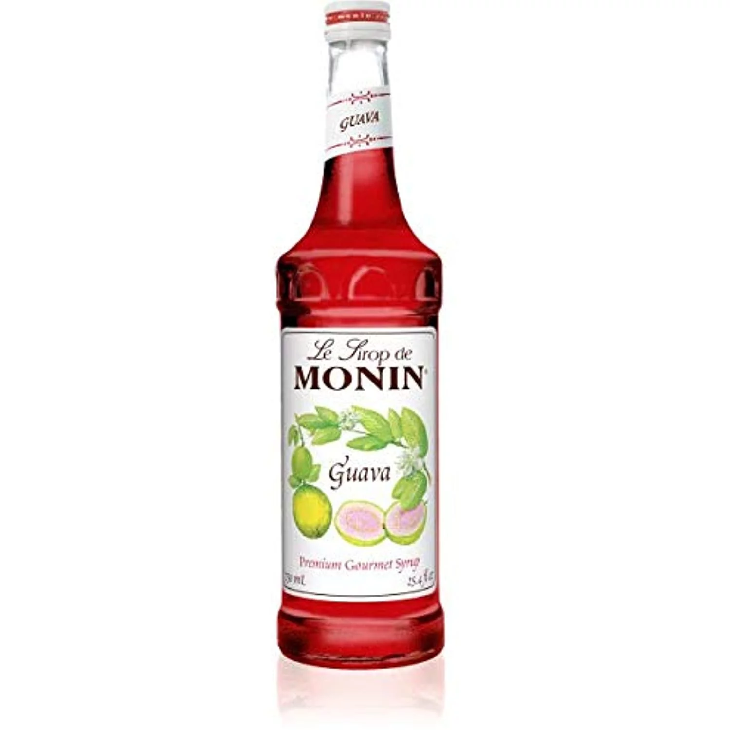 Monin - Guava Syrup, Exotic And Strong Fruity Flavor, Great For Cocktails, Mocktails, And Lemonades, Vegan, Non-Gmo, Gluten-Free (750 Ml)