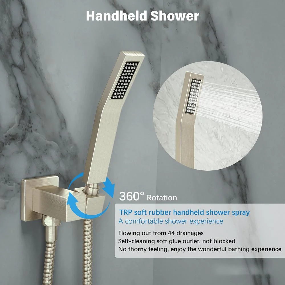 Flroha Shower Head and Handle Set | Shower Valve Kit Shower Set | Shower Fixtures, Faucet Shower Anti-Leak, Handheld Shower Combo, Shower Hardware Set with Extension Arm & Hose
