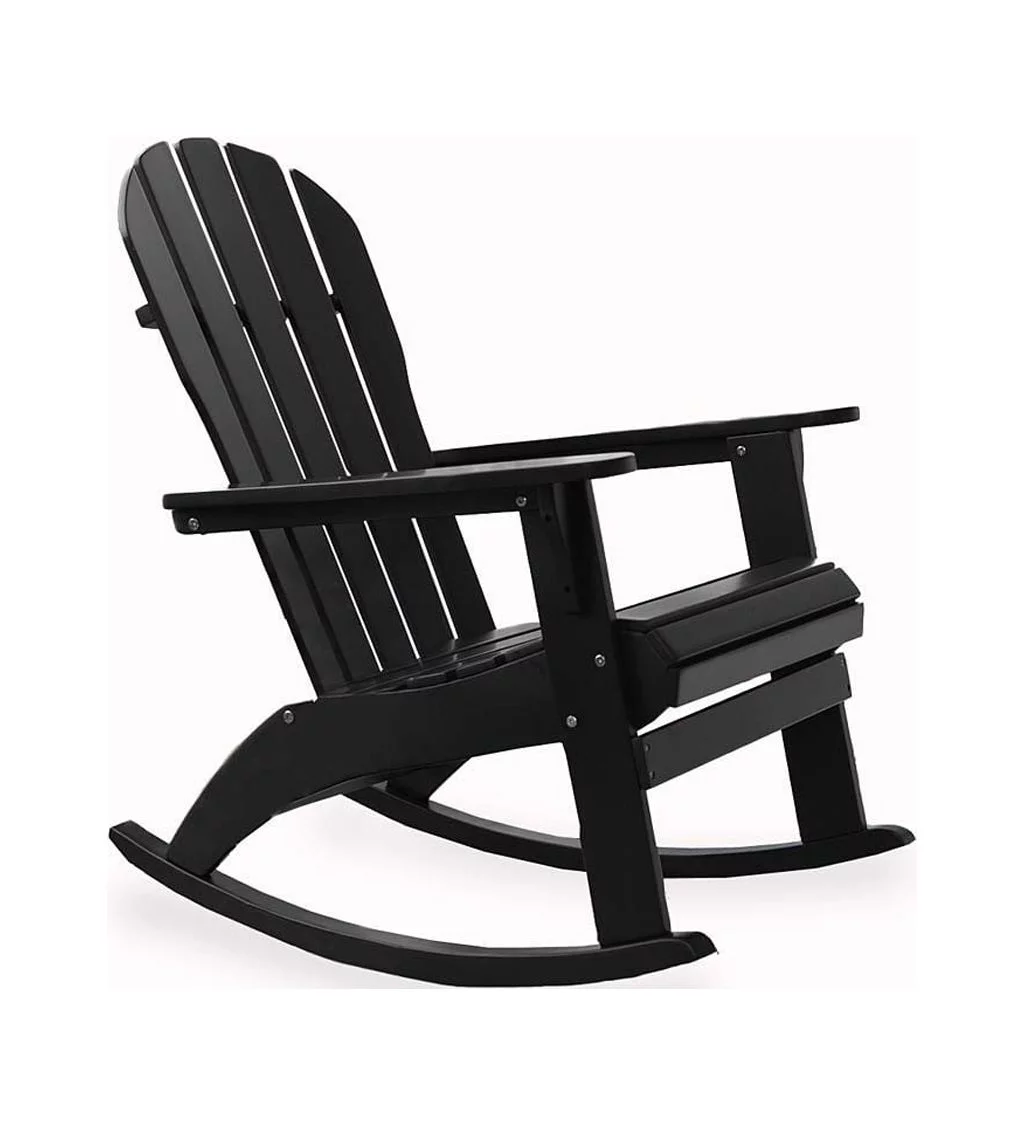 Plow & Hearth Wooden Adirondack Rocker - Natural