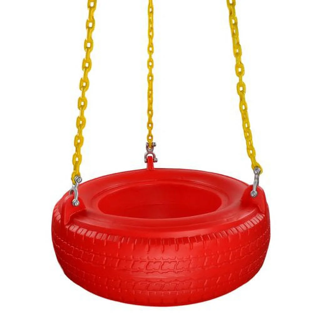 Swing Set Stuff Inc. Plastic Tire Swing with Coated Chain (Blue)
