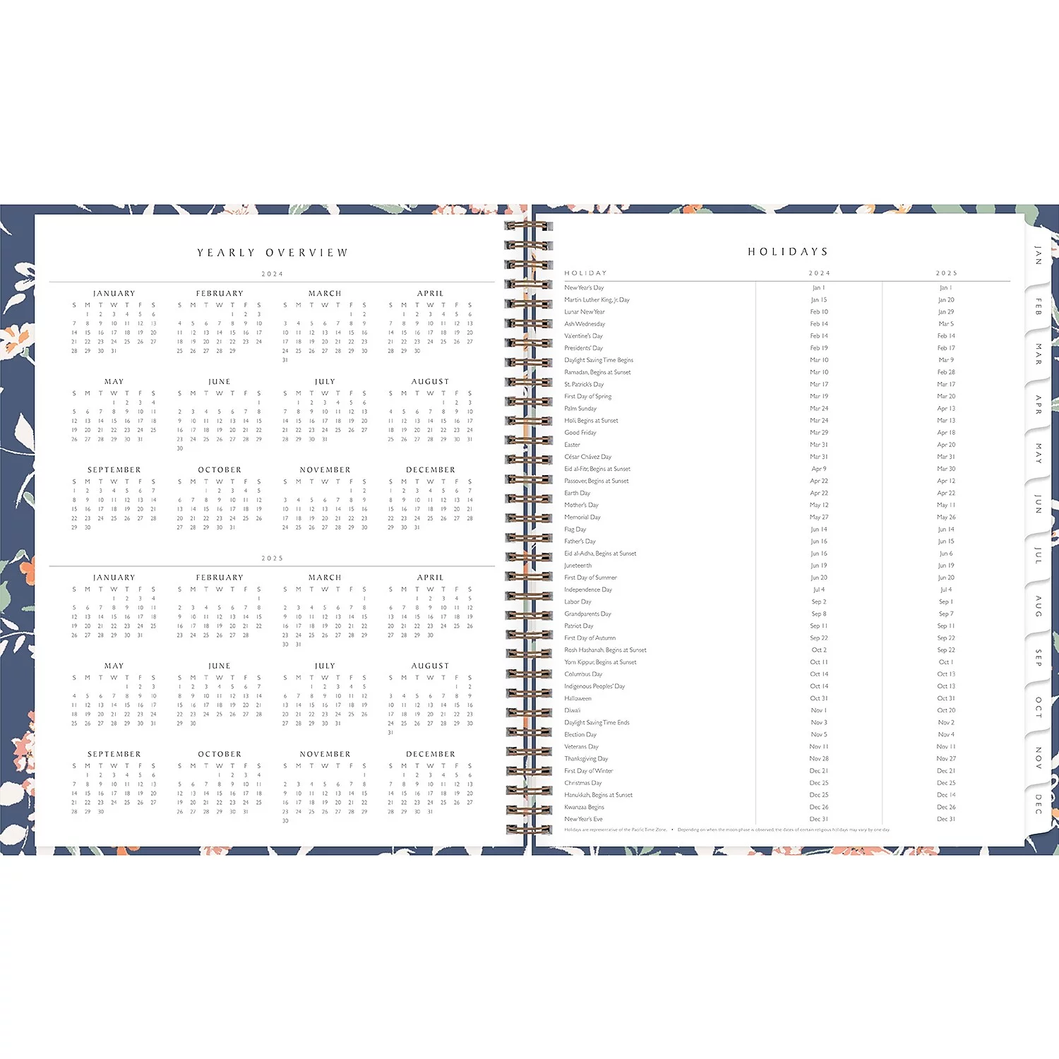 2024 Weekly Monthly Planner, 8.5x11, Blue Sky, Effie