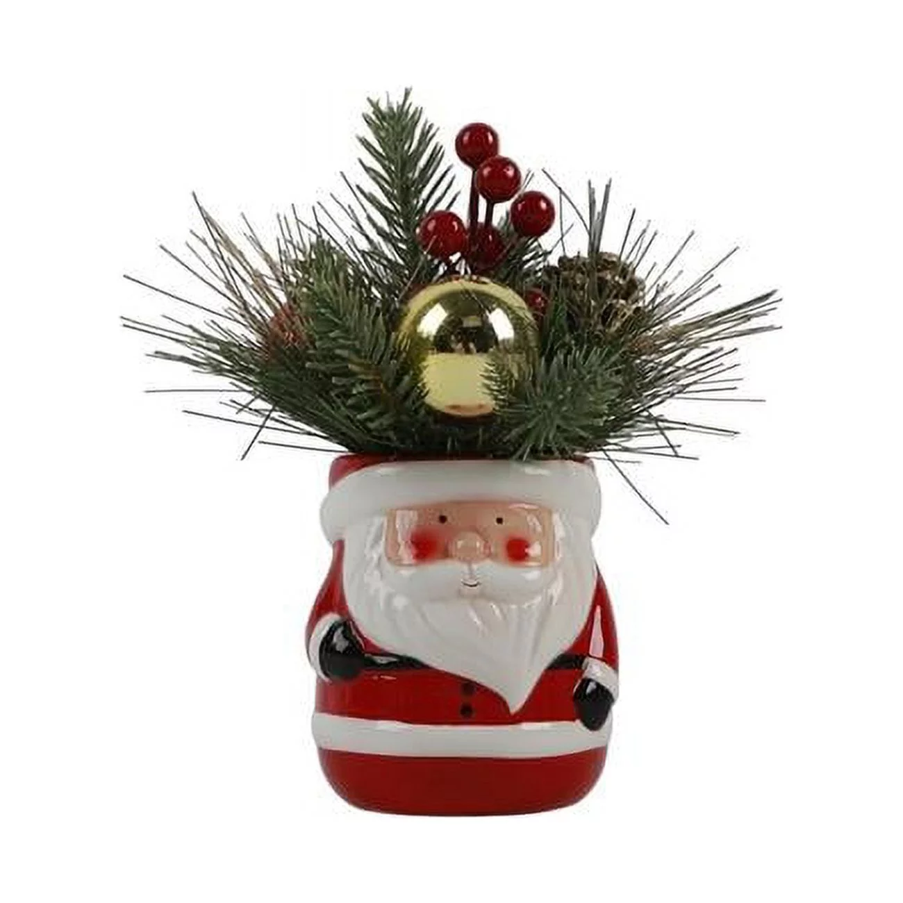 Flora Bunda CH2070E Xmas Mix in Santa Ceramic Pot 3X3X4