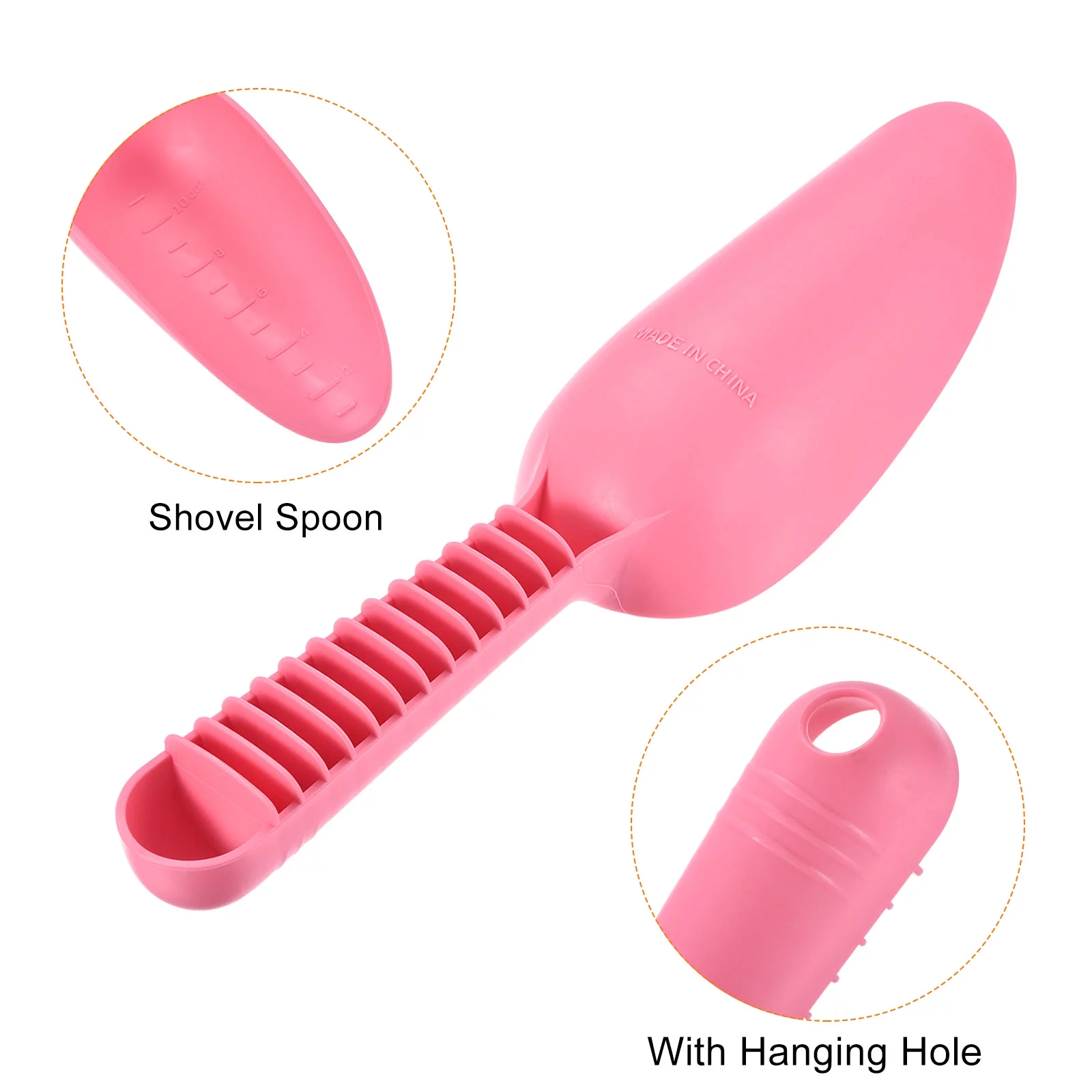 Uxcell 10'' Gardening Shovel Spoons Soil Scoops Transplanting Tools, Pink 2 Pack