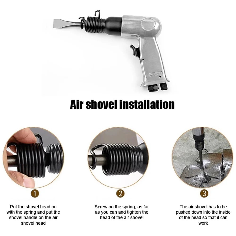 Pneumatic Shovel,Pneumatic Chisel Pneumatic Airhammer Professional Pick Car Maintenance And Car Maintenance Pneumatic Pneumatic Professional Handheld Rust Air Hammer Professional
