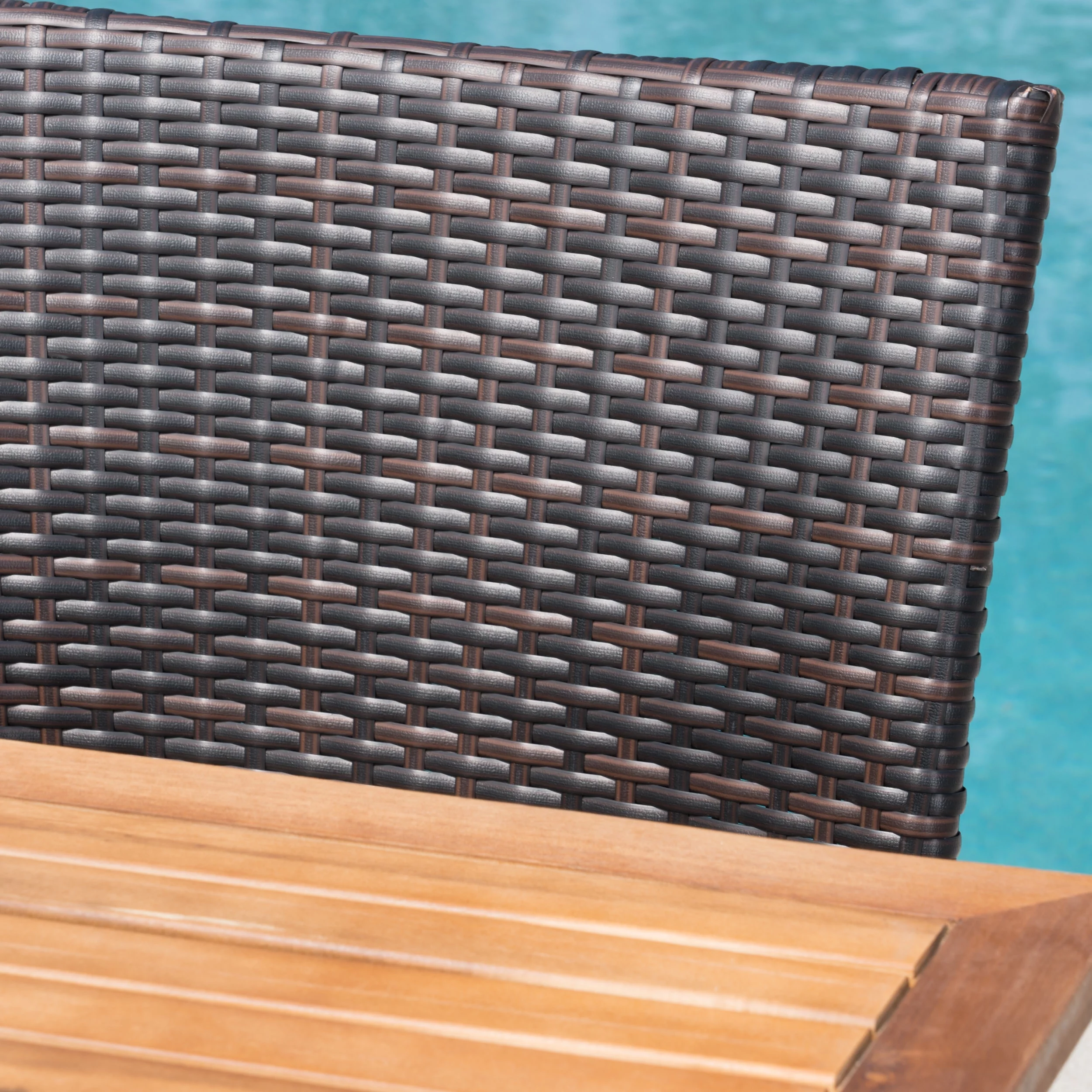 Noble House Monterey 7 Piece Wood Top Patio Dining Set in Teak