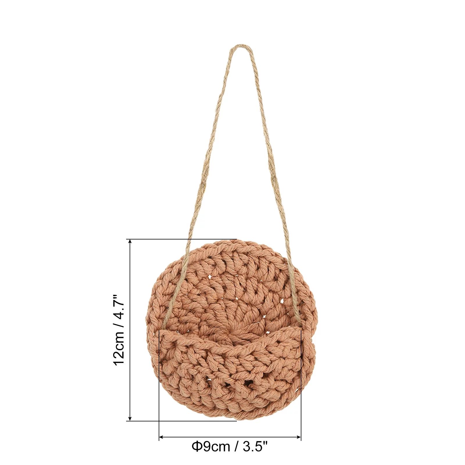 Uxcell Hanging Plant Basket, 4.7 Inch Dia Hanging Wall Planters for Indoor Outdoor, Pink