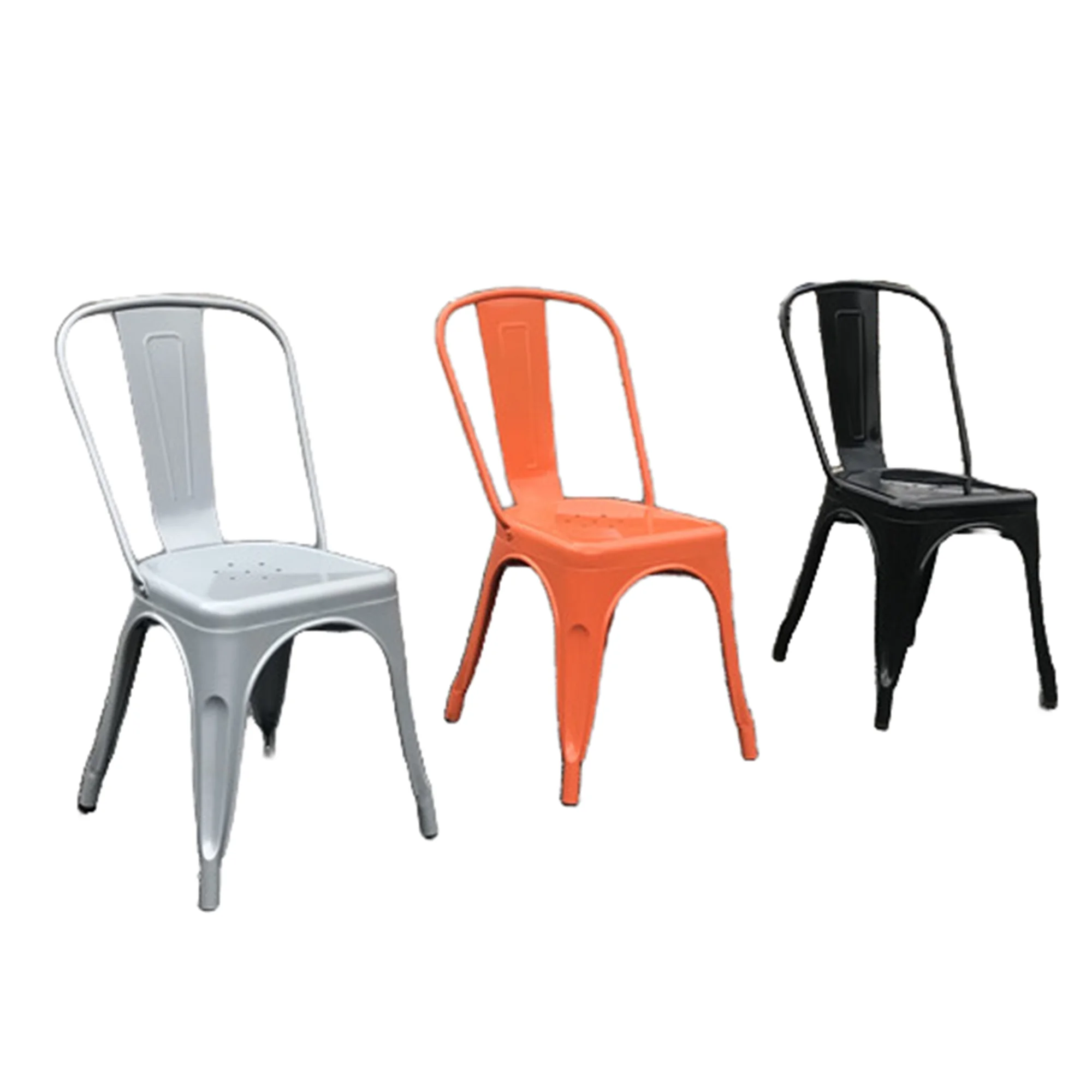 Metal Dining Chairs Indoor-Outdoor Restaurant Side Bistro Chair 18 in.