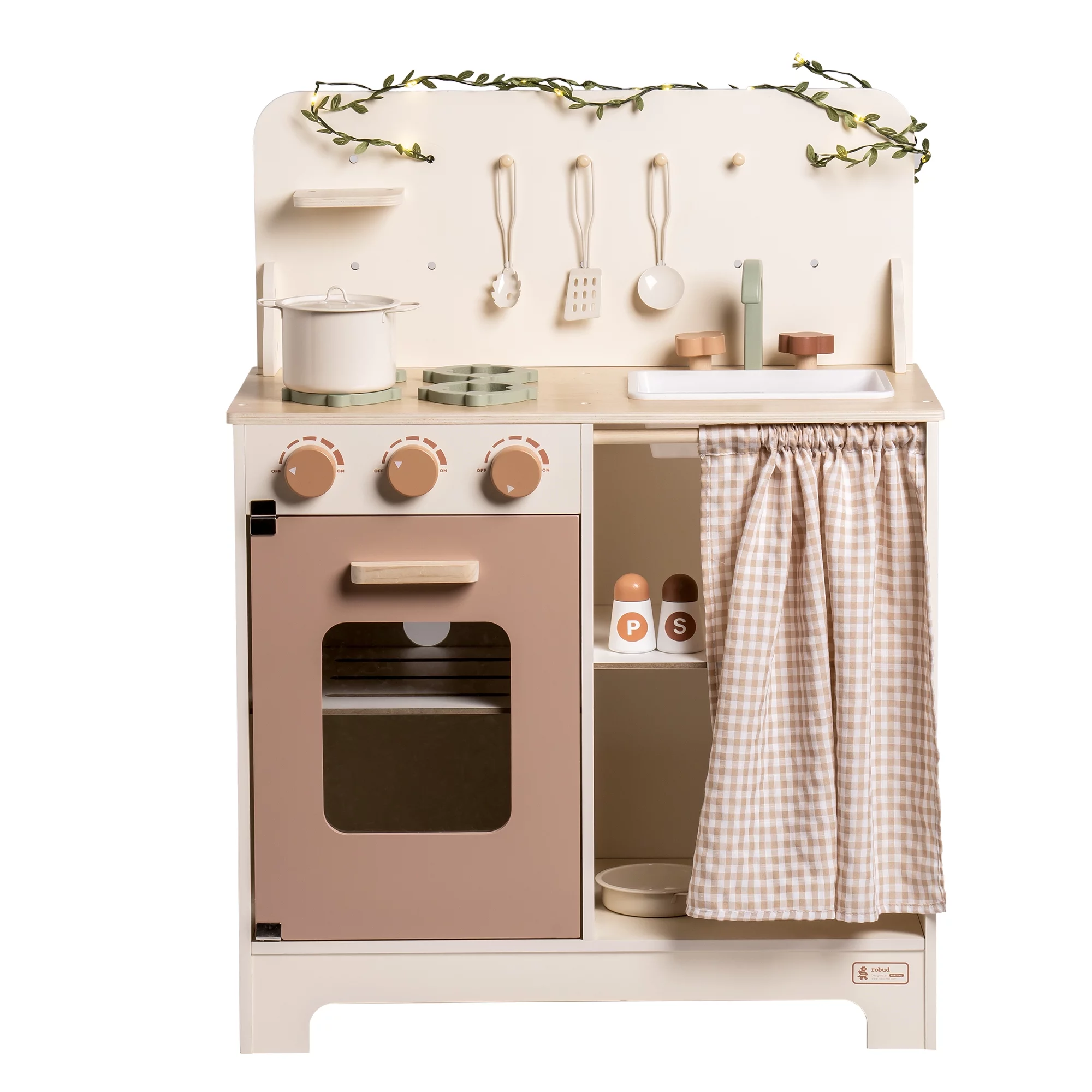 Stylish Cream Modern Kitchen Playset for Kids, Great Gift for Boys&Girls