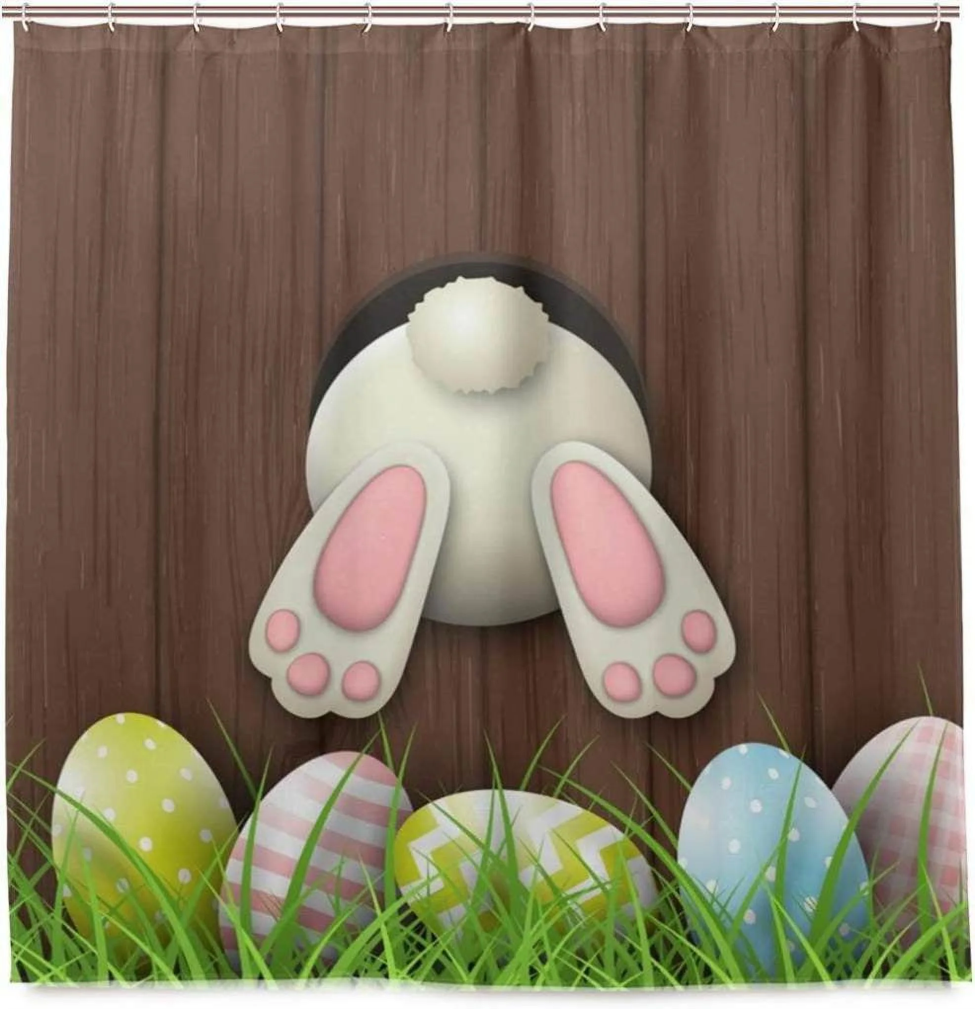 Dreamtimes Easter Shower Curtain with 12 Hooks, 72