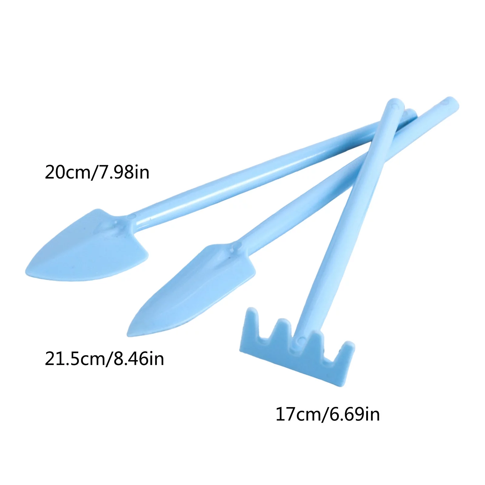 3pcs Mini Potted Green Shovel Rake Hoe Succulent Home Tools