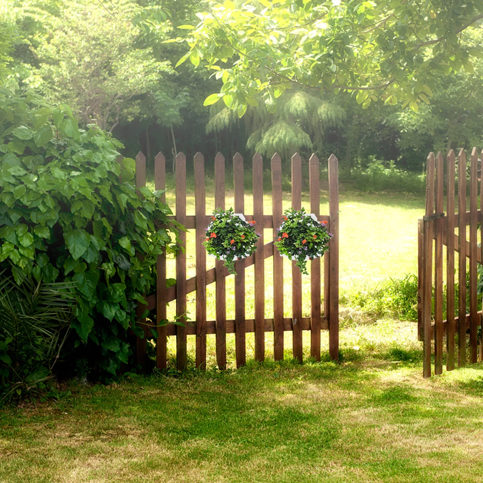 Guichaokj 2pcs Balcony Bonsai Vertical Garden Flower Pot Plant Pot Plastic Wall Planter