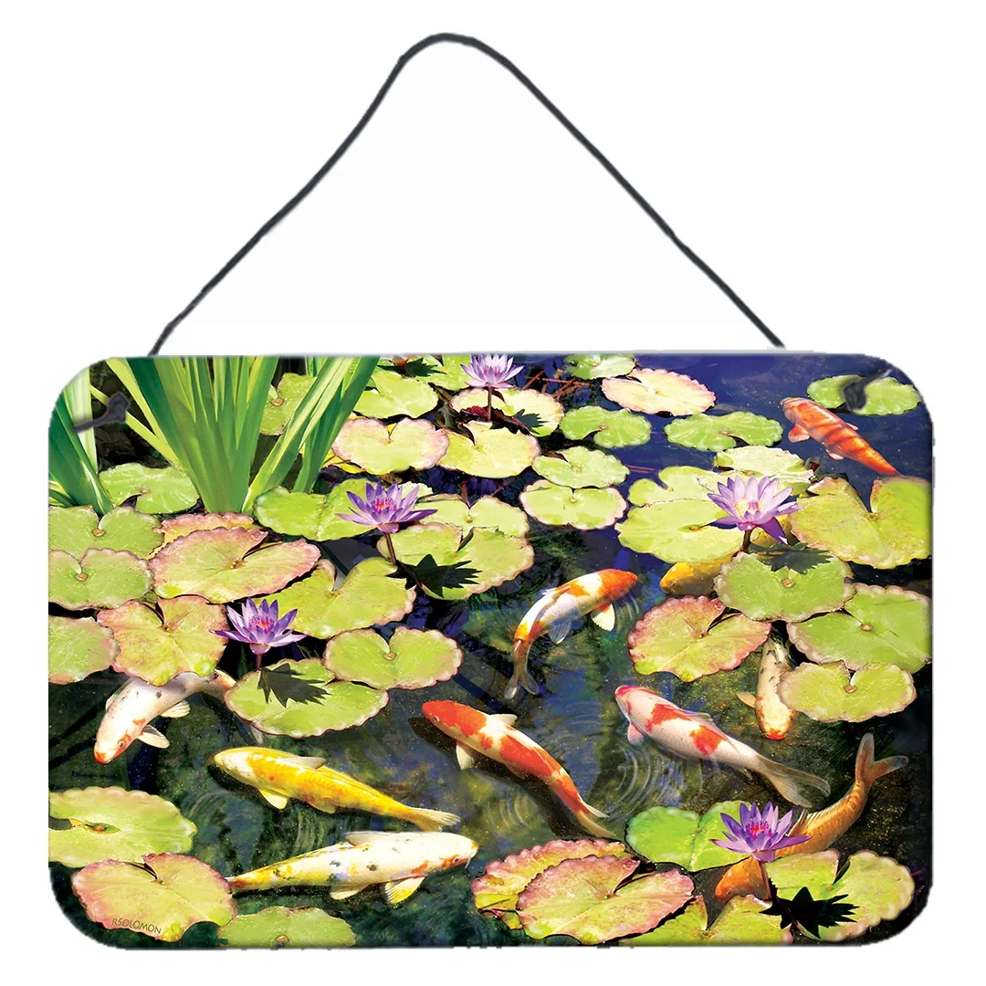 Carolines Treasures PRS4049DS812 Koi Pond IV Wall or Door Hanging Prints  8x12 multicolor