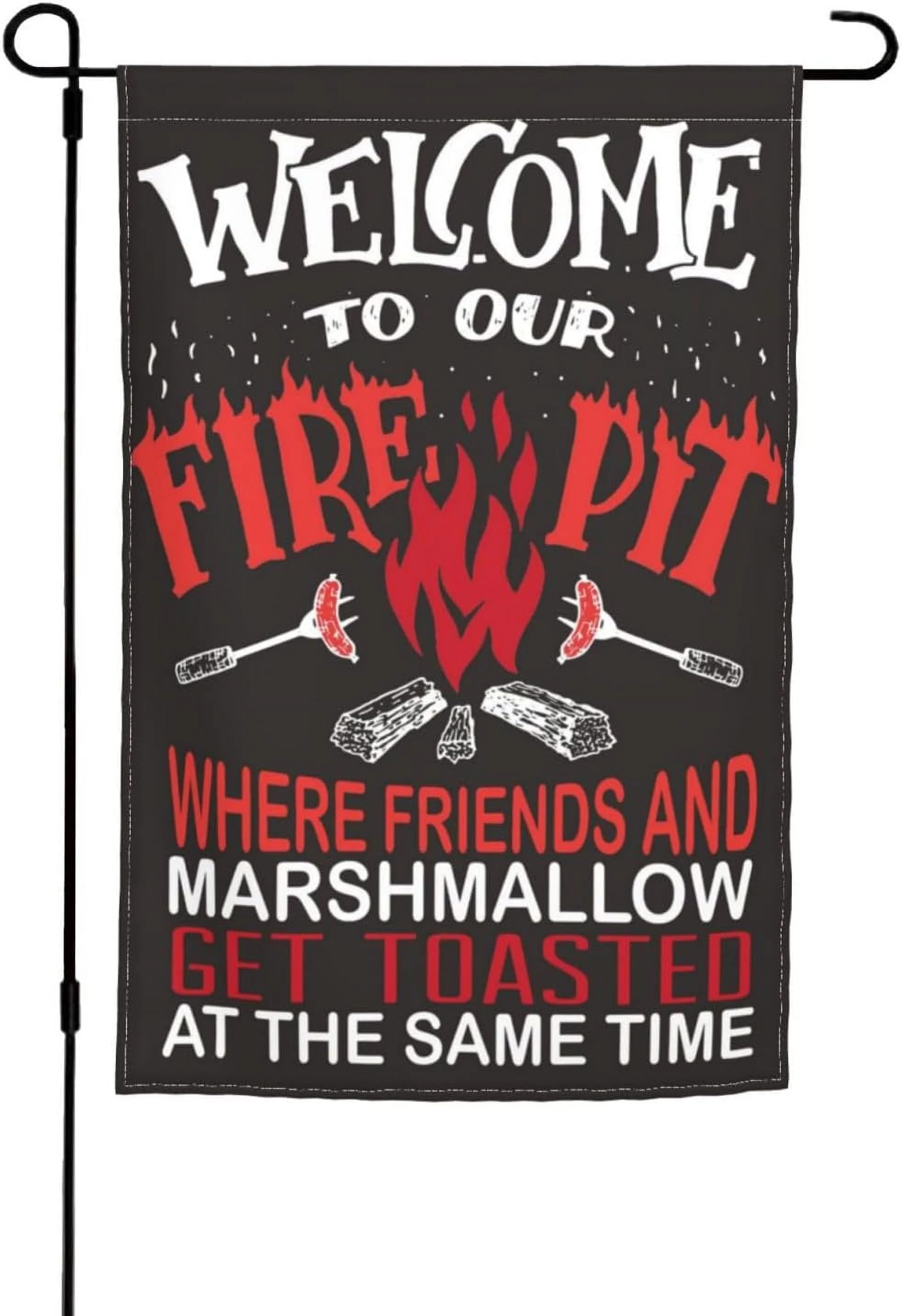 Welcome To Our Fire Pit Garden Flag Welcome Party Outdoor Outside Decorations Picks Home House Garden Yard Decor