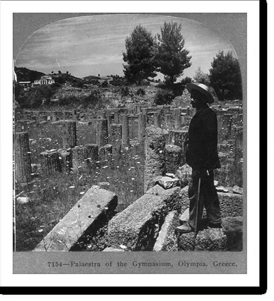 Historic Framed Print, Palaestra of the gymnasium, Olympia, Greece, 17-7/8