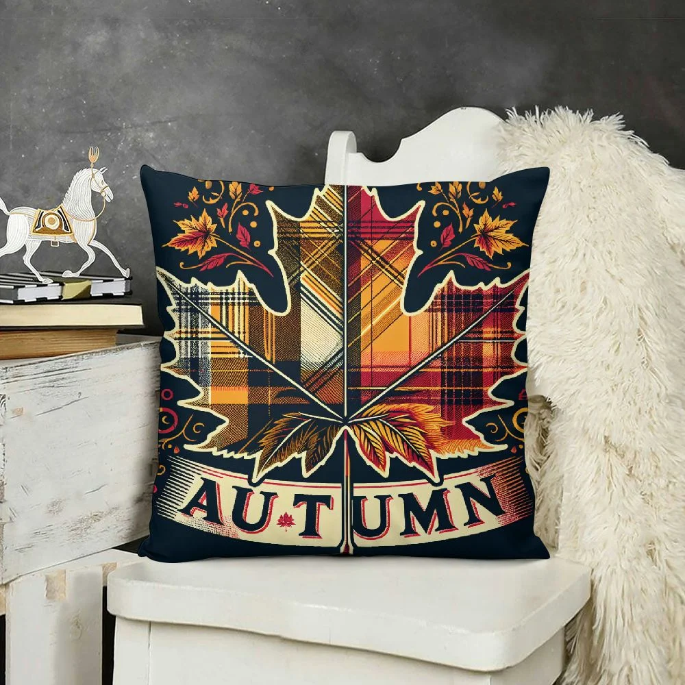 Ulloord Autumn Pillow Cover Decorative Throw Pillows Cover Outdoor Pumpkin Truck Cushion Cases for Cane Chair