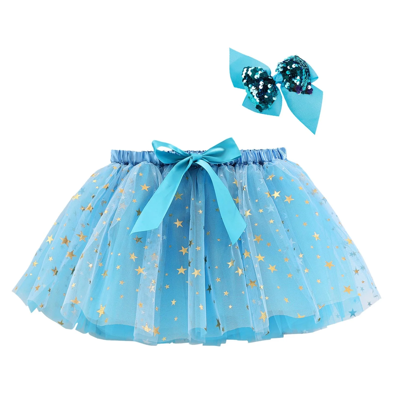 Summer Mini Skirt Kids Girls Ballet Skirts Party Tulle Dance Skirt Hairband Set Maxi Skirts For Women Uk