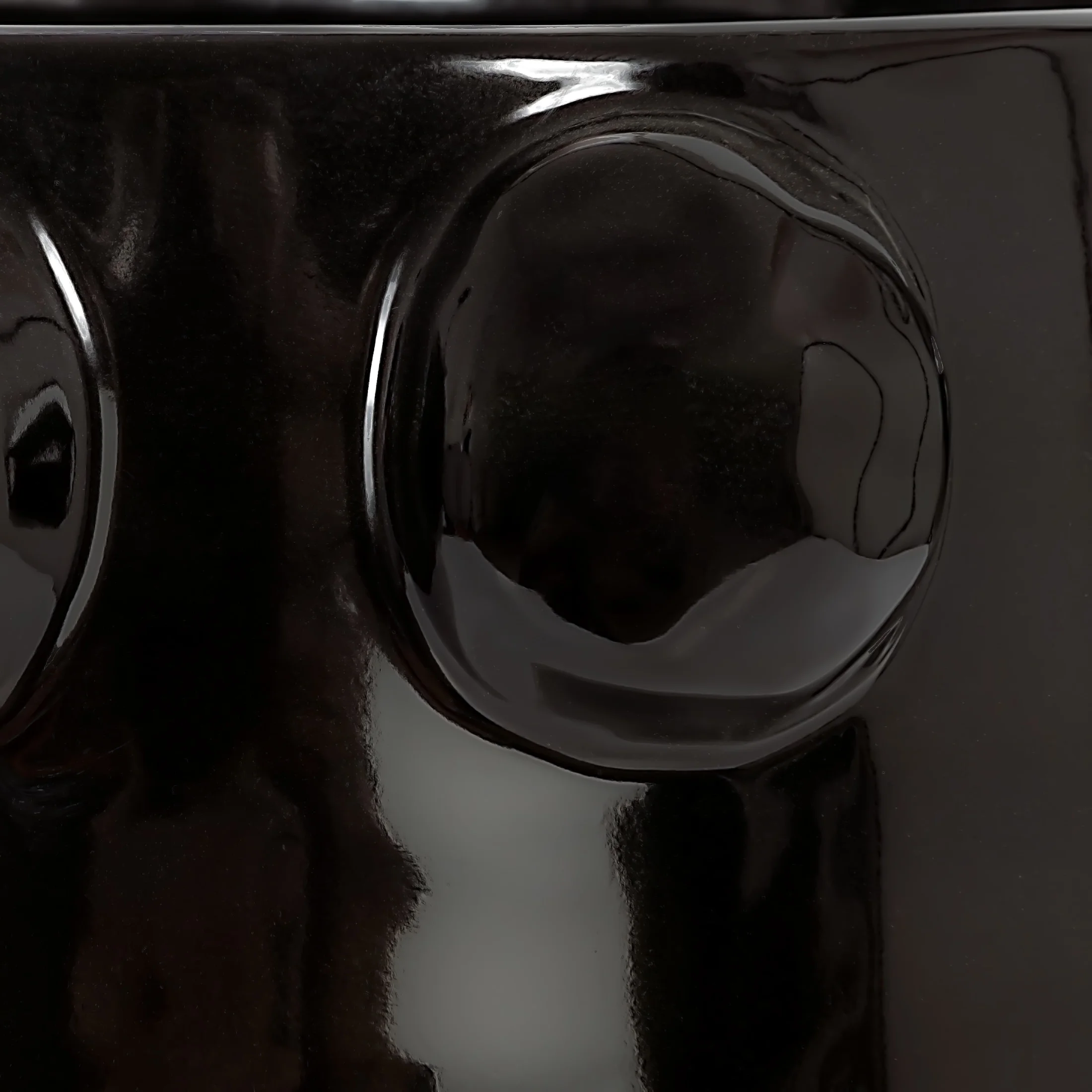 Creative Co-Op Terra-cotta Planter with Raised Dots, Black