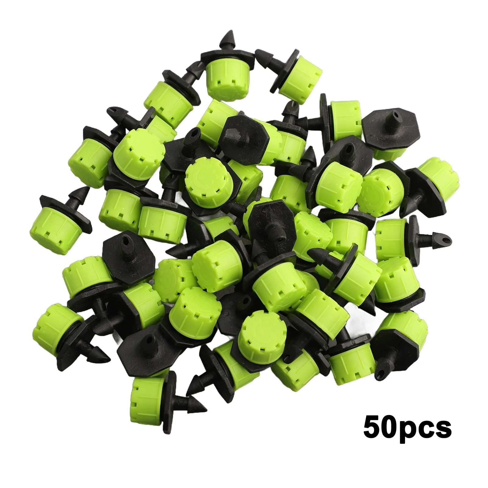 50PCS Adjustable Irrigation Sprinkler Garden Drip Emitters Micro Spray Rotating