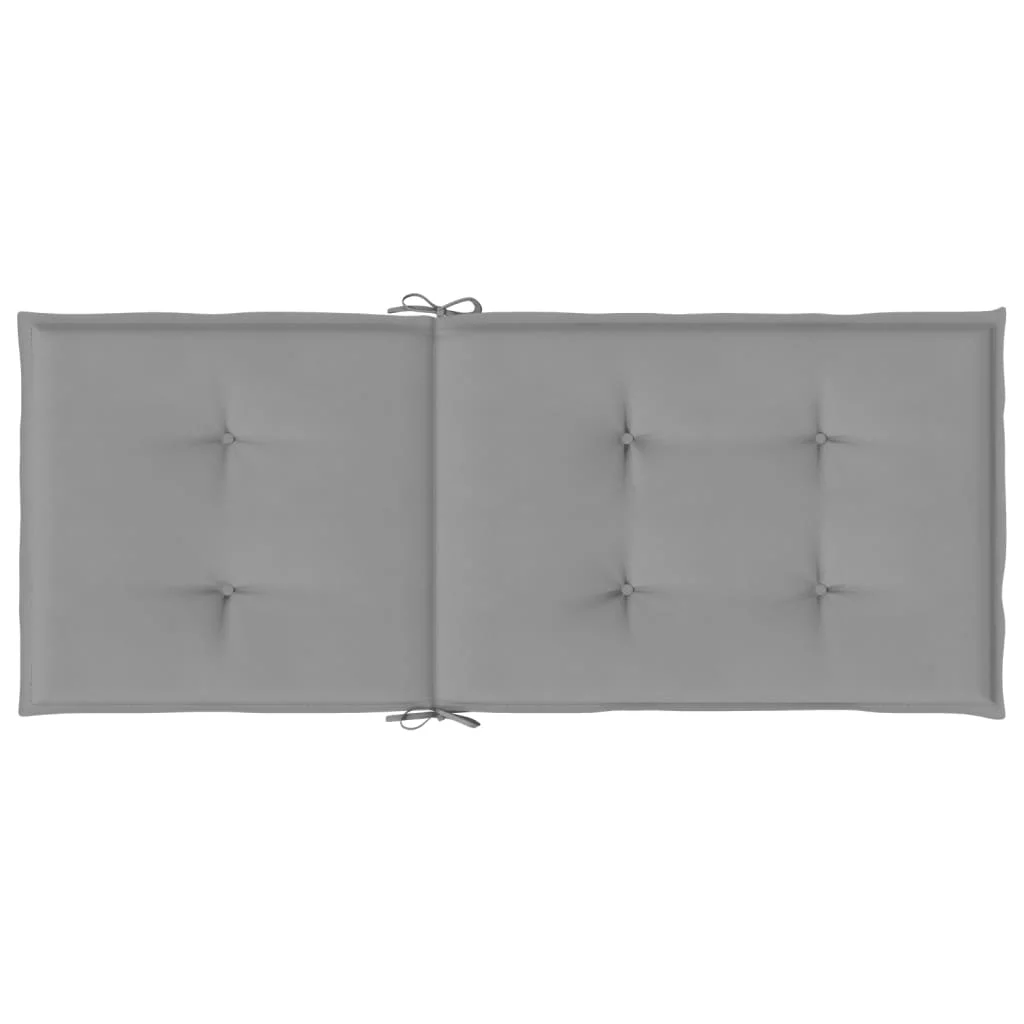 Garden Highback Chair Cushions 2 pcs Gray 47.2