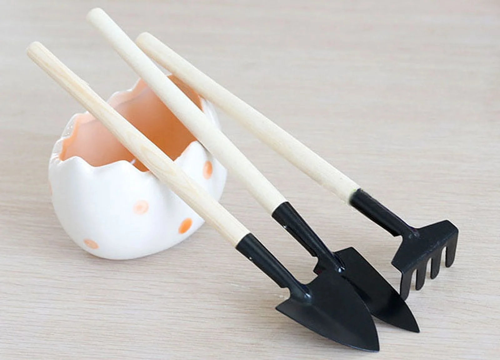 BOLUOYI 4Th of July Indoor 1Set Small Shovel Rake Spade Wood Handle Metal Head Kids Tool