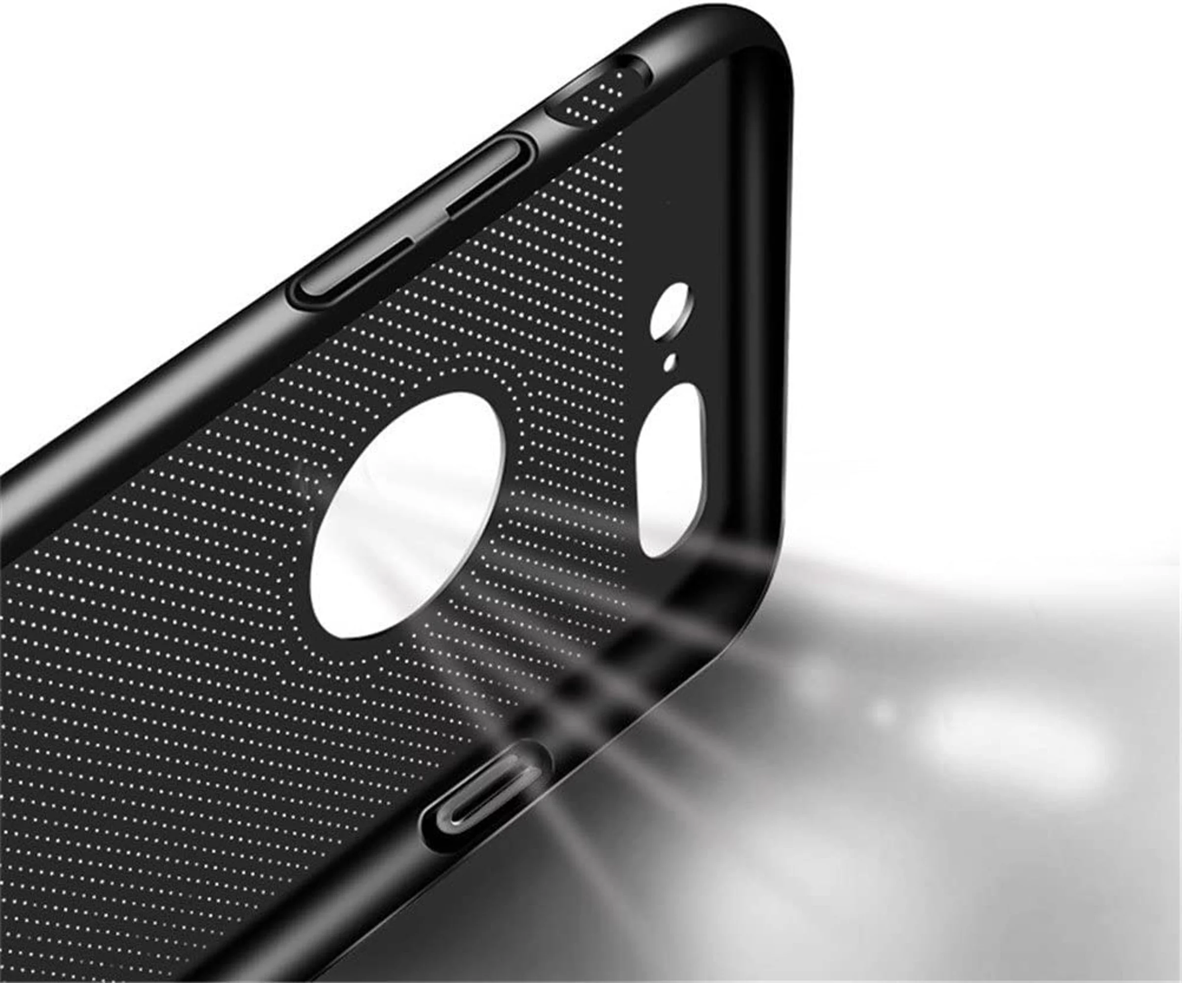 Heat Dissipation iPhone 8 Case (Red) Breathable Cooling Hollow Cellular Hole Full Camera Lens Protection Ultra Slim Cover