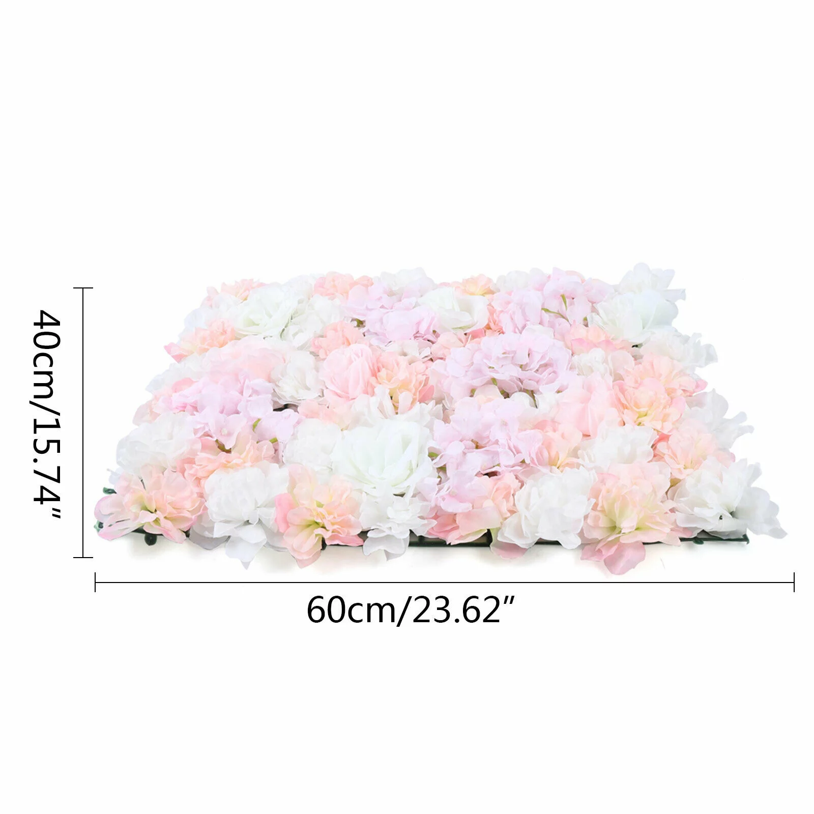 12pcs Artificial Rose Hydrangea Flower Wall Panels Wedding 60 x 40cm Party Decor